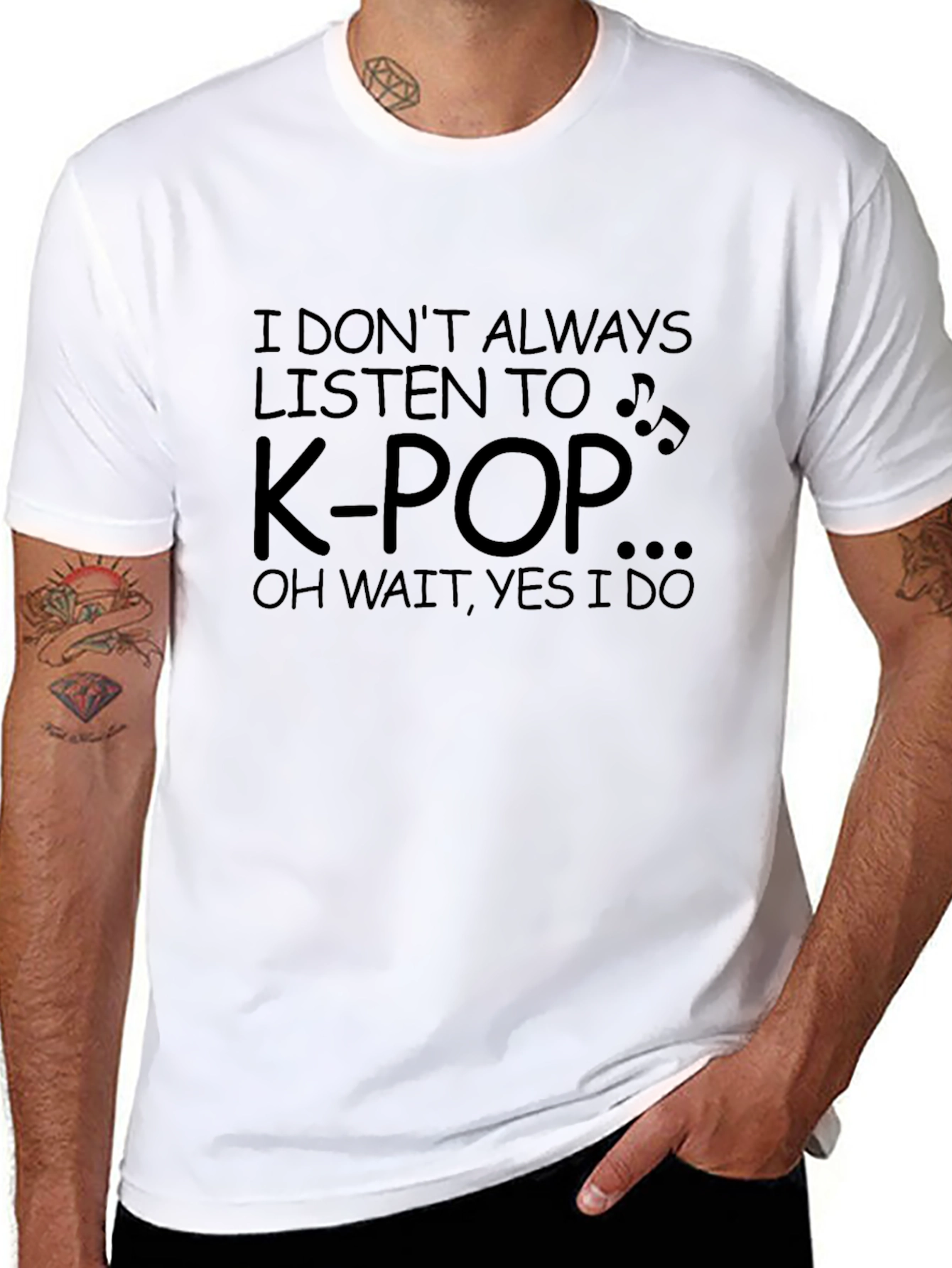 K-Pop Fan Black T-Shirt Music Lover Tee