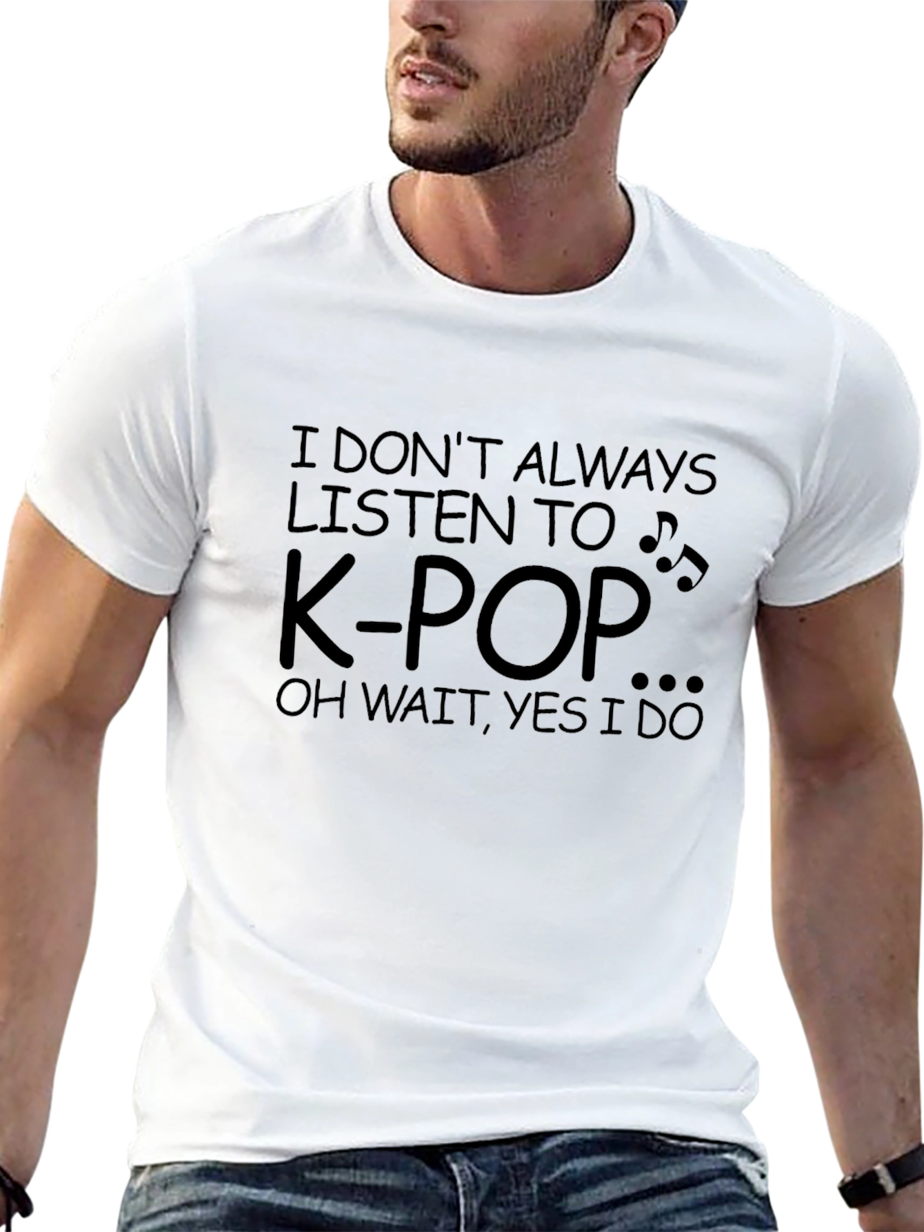 K-Pop Fan Black T-Shirt Music Lover Tee