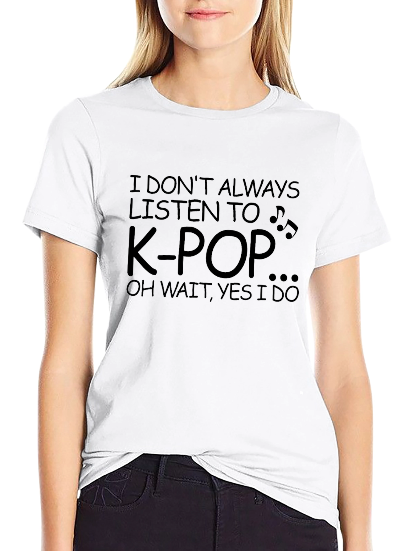 K-Pop Fan Black T-Shirt Music Lover Tee
