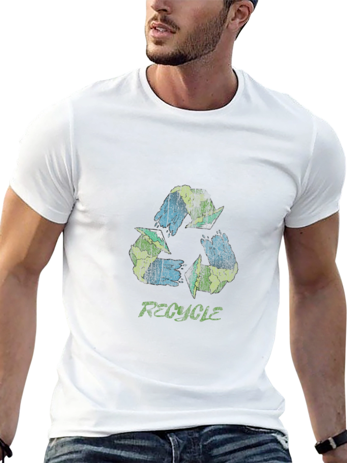 Recycle Earth Graphic T-Shirt - Eco Friendly Design