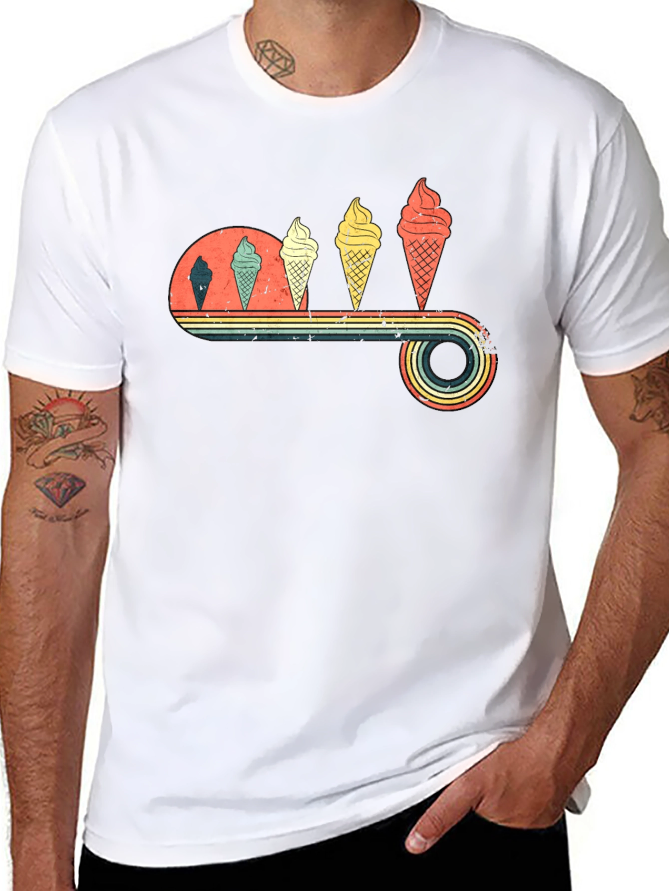 Retro Ice Cream Cone Graphic Tee