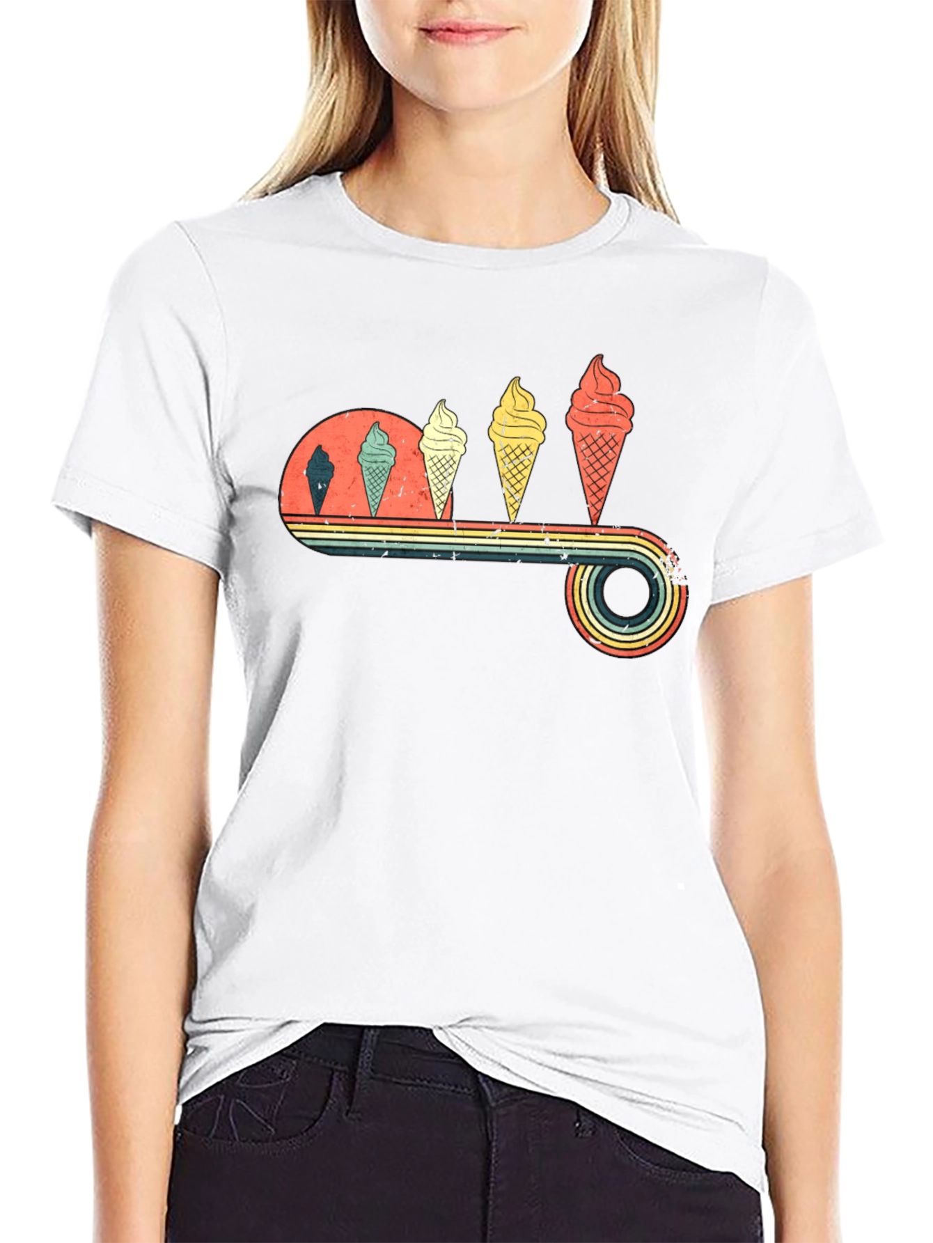 Retro Ice Cream Cone Graphic Tee
