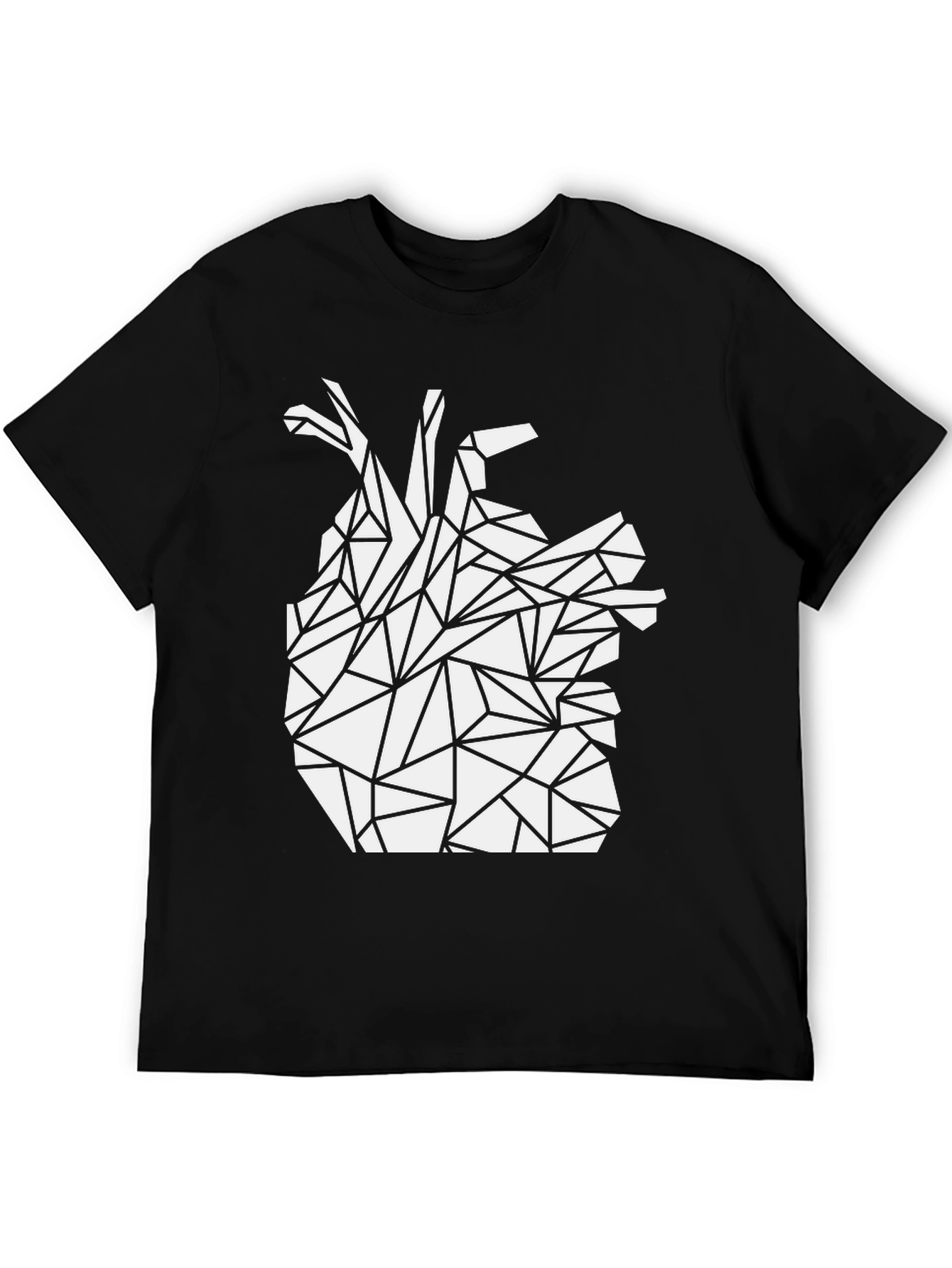 Geometric Heart Tee - Modern Graphic T-Shirt