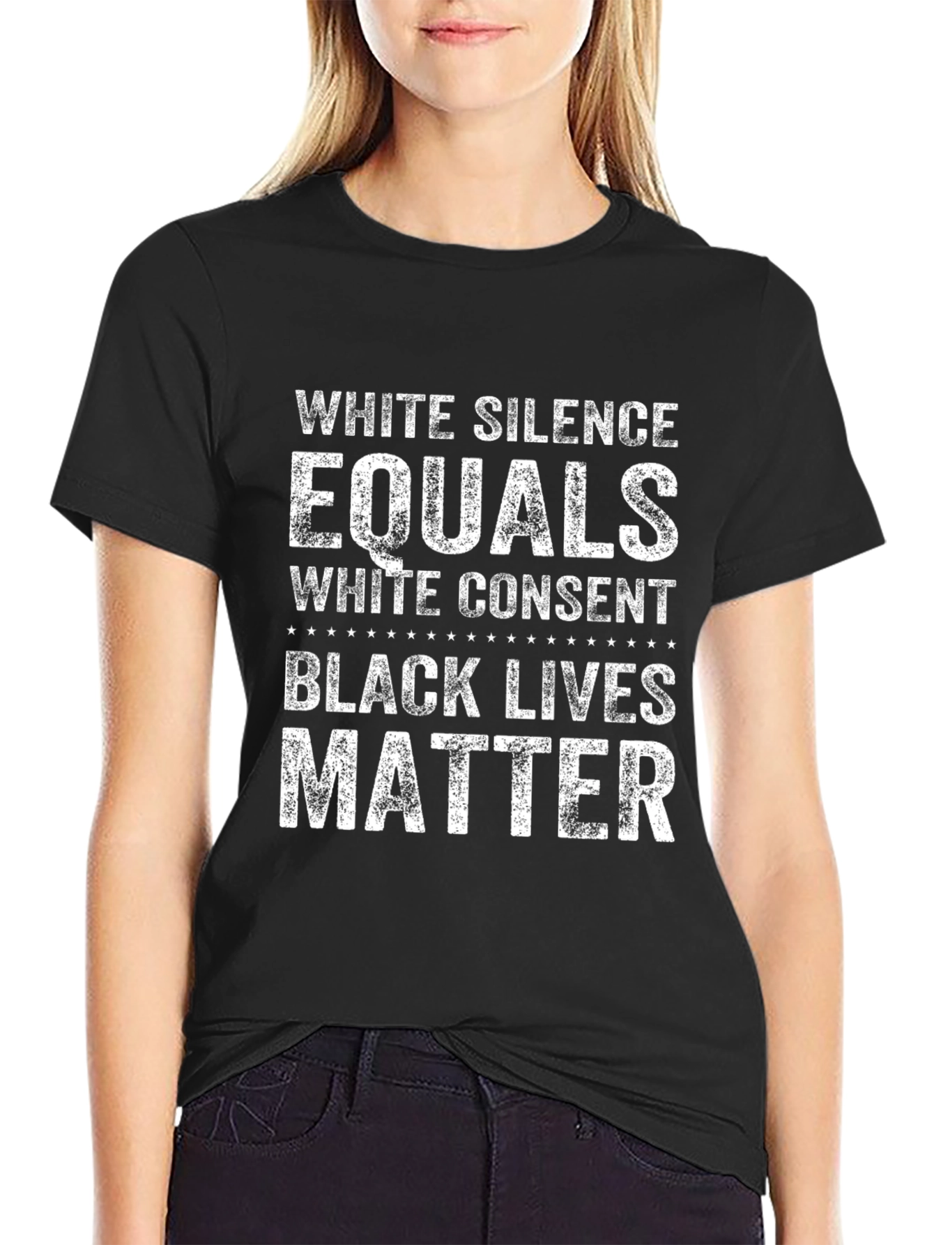 Equality Matters T-Shirt: White Silence Black Lives