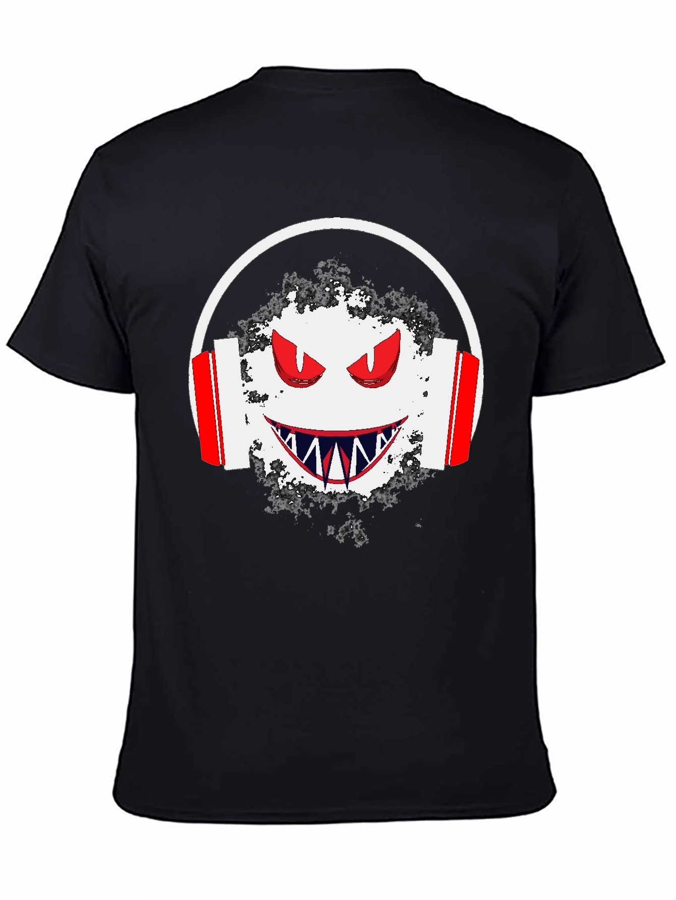Edgy Graphic Tee: Monster with Headphones