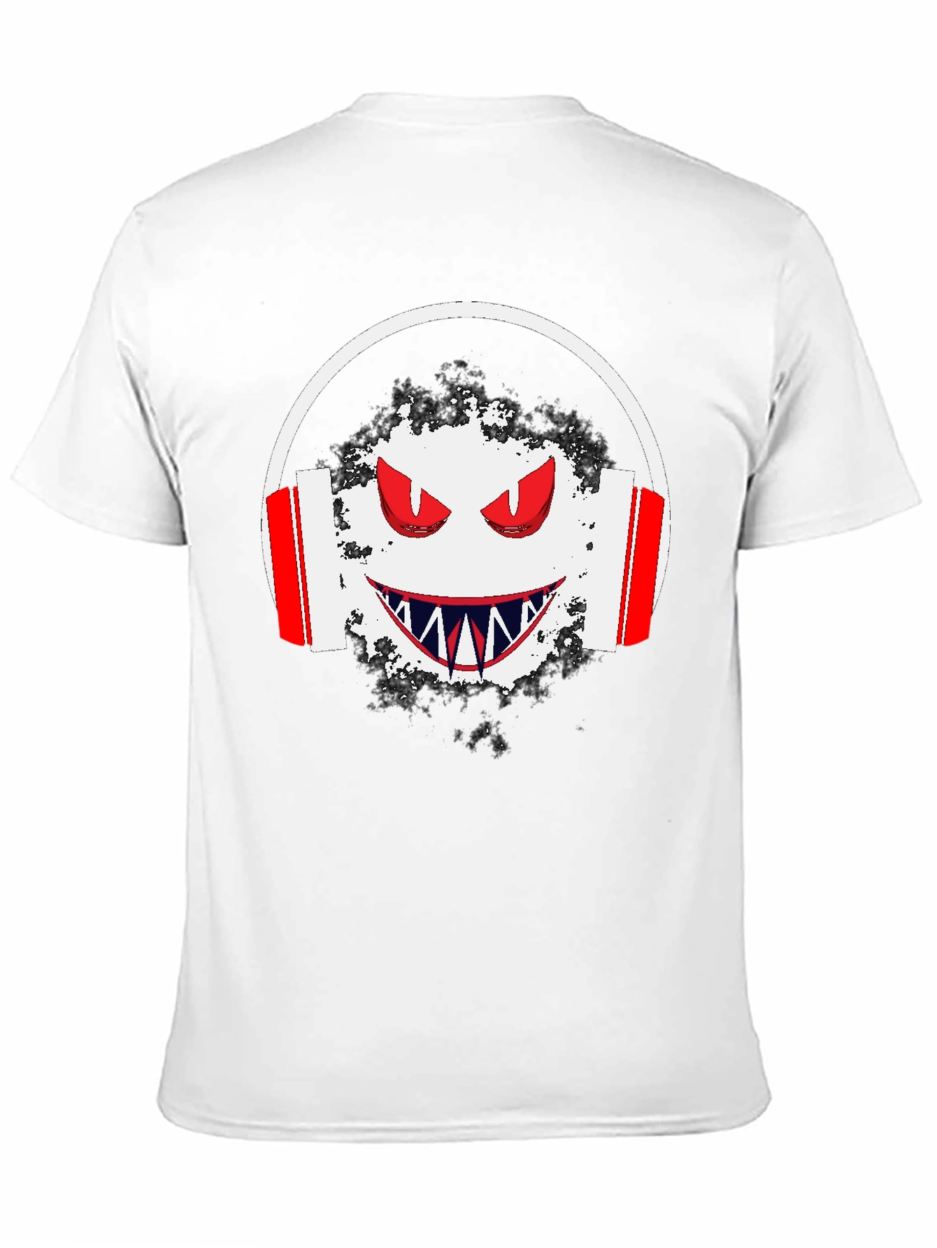 Edgy Graphic Tee: Monster with Headphones