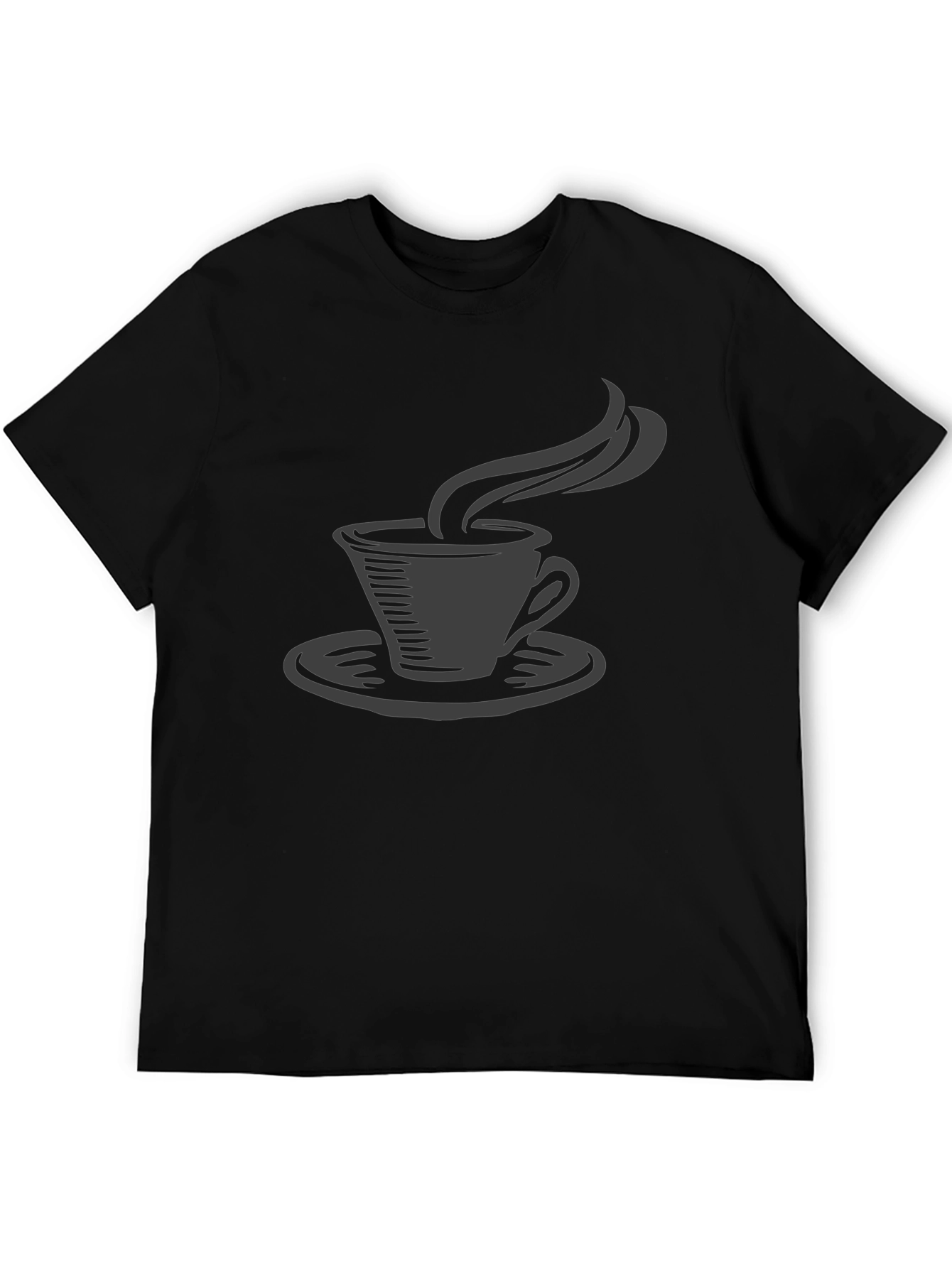 Coffee Cup Graphic Tee - Black