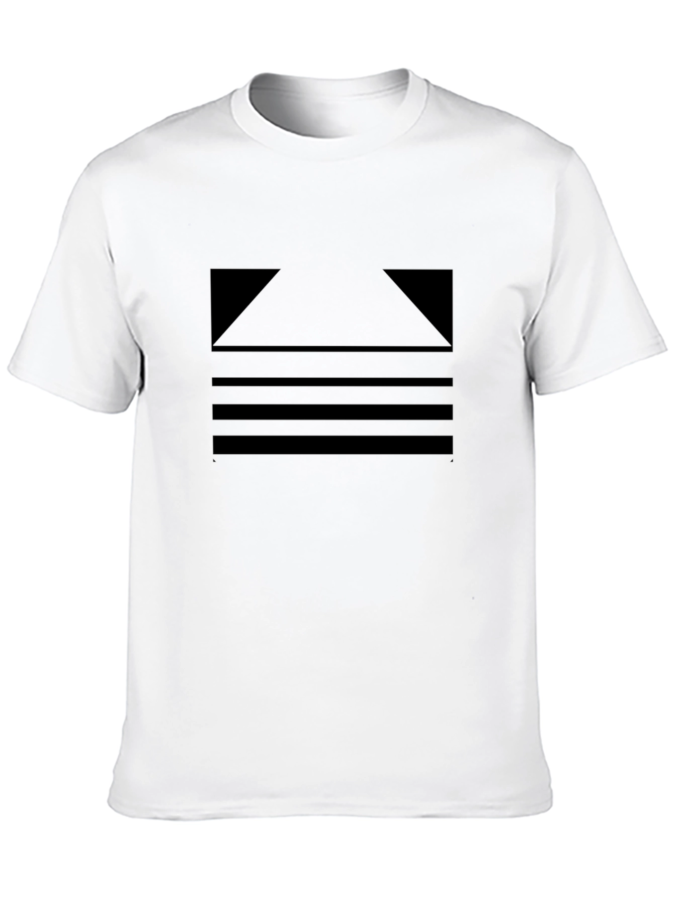 Modern Geometric Black T-Shirt