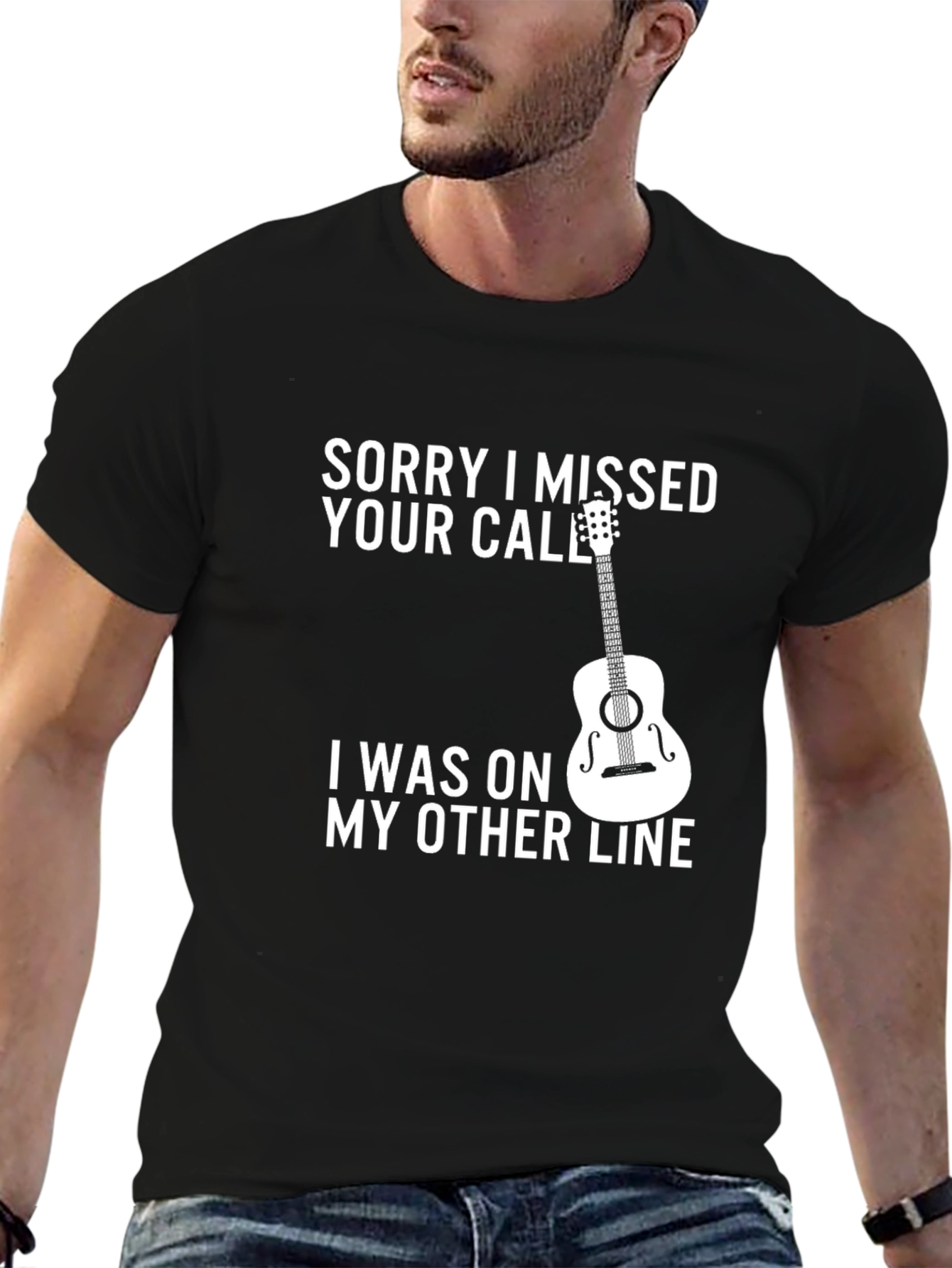 Sorry I Missed Your Call Guitar T-Shirt