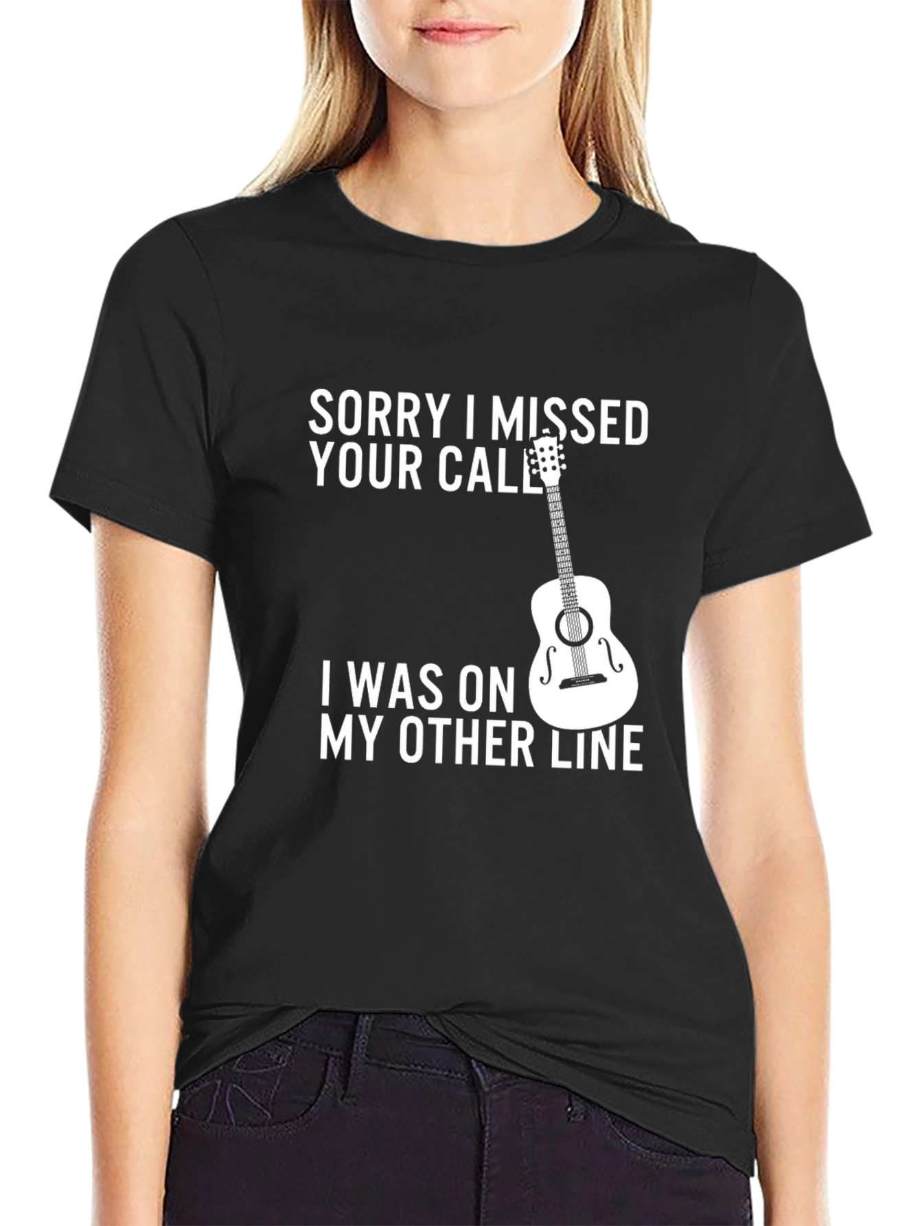 Sorry I Missed Your Call Guitar T-Shirt