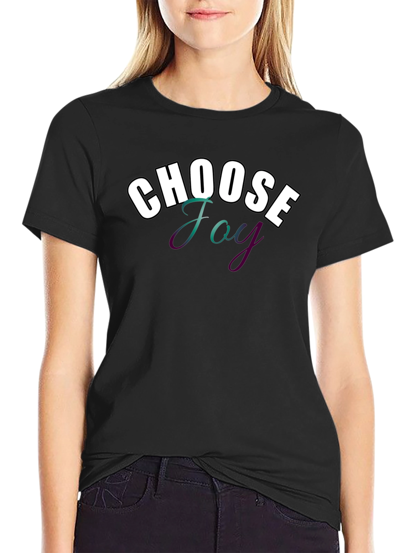 Choose Joy Graphic T-Shirt - Black