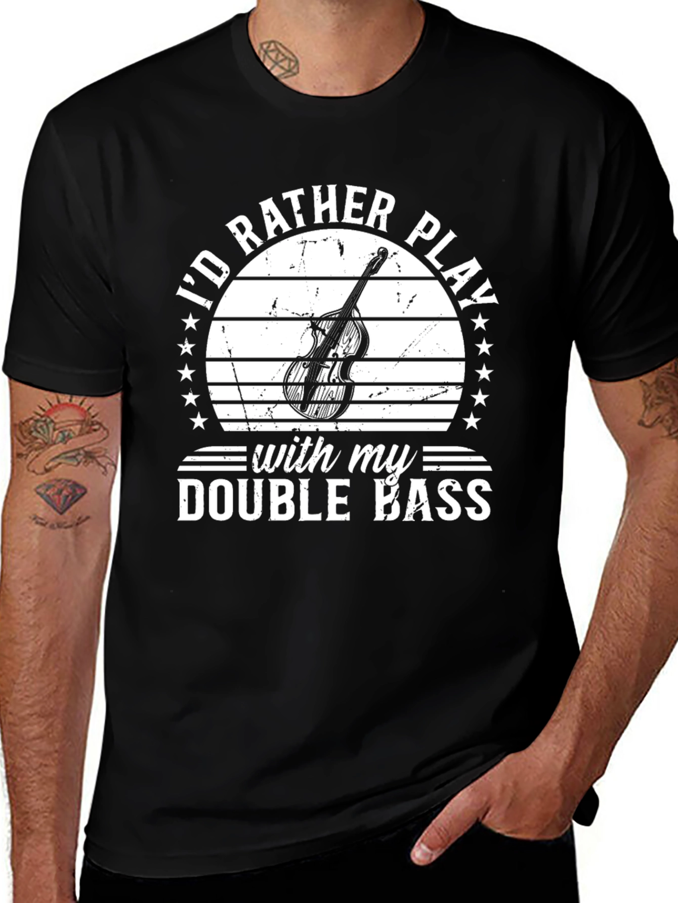 Id Rather Play Double Bass T-Shirt