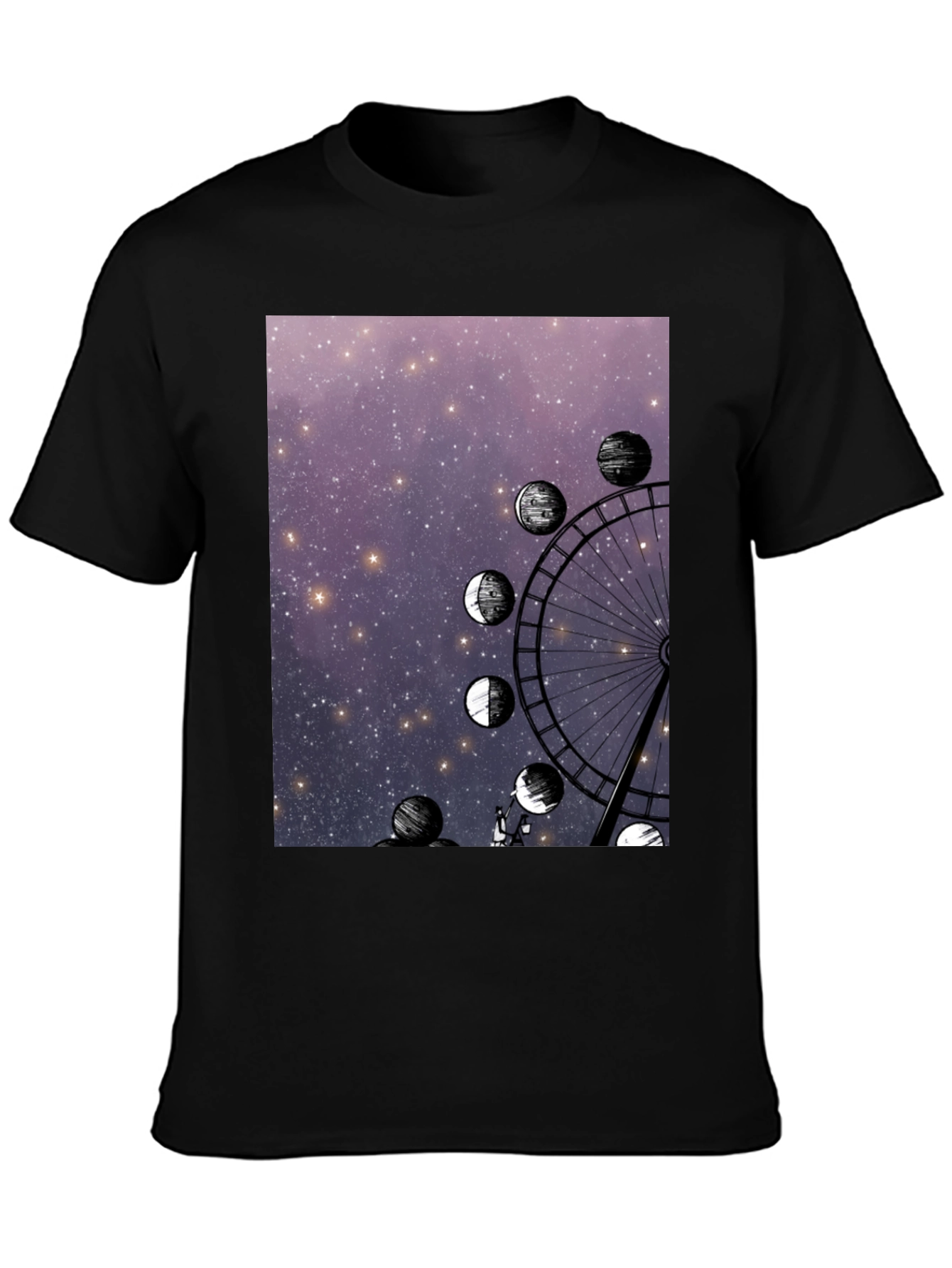 Ferris Wheel & Moon Phases Graphic Tee