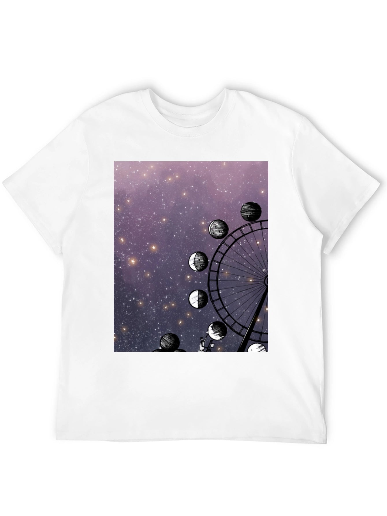Ferris Wheel & Moon Phases Graphic Tee