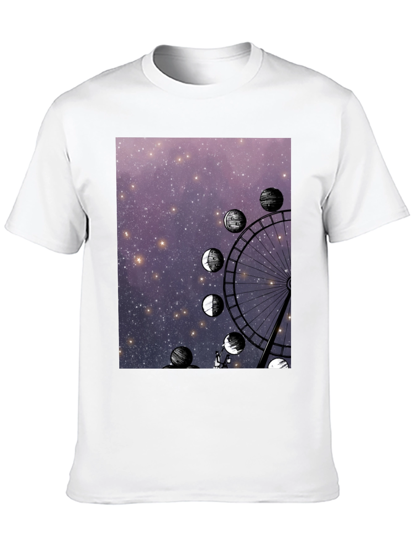 Ferris Wheel & Moon Phases Graphic Tee
