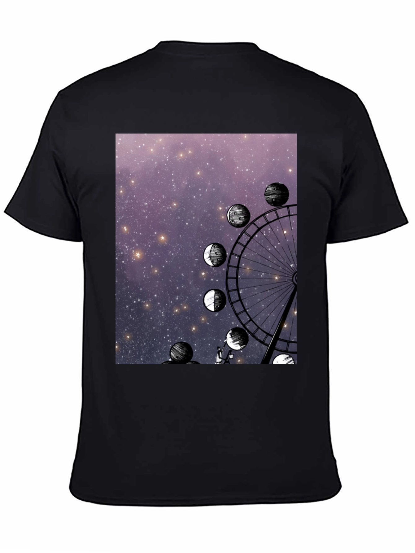 Ferris Wheel & Moon Phases Graphic Tee