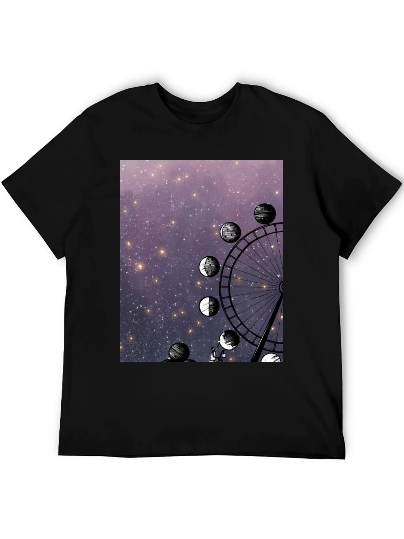 Ferris Wheel & Moon Phases Graphic Tee