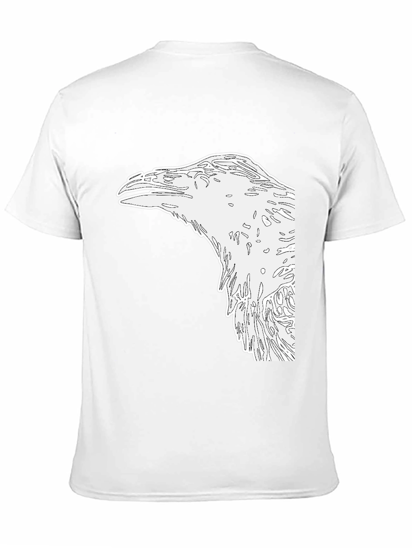 Raven Graphic Tee - Mens Black Cotton Shirt
