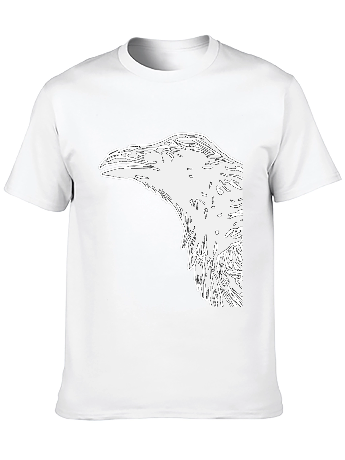 Raven Graphic Tee - Mens Black Cotton Shirt