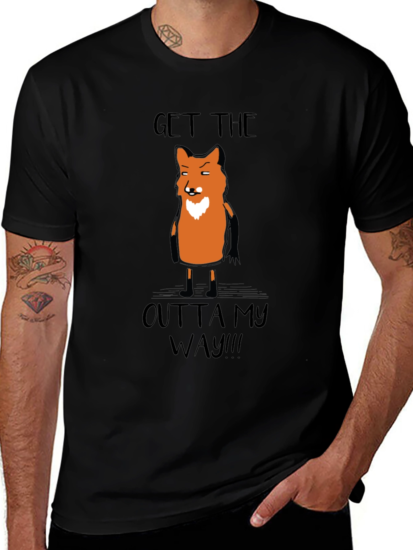 Get the Outta My Way Fox Graphic T-Shirt