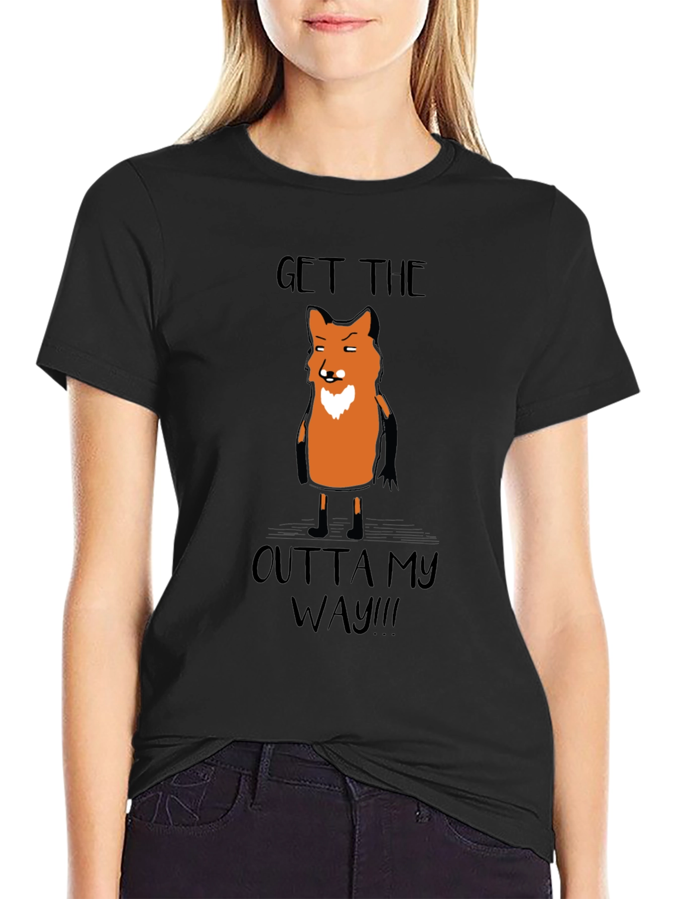 Get the Outta My Way Fox Graphic T-Shirt