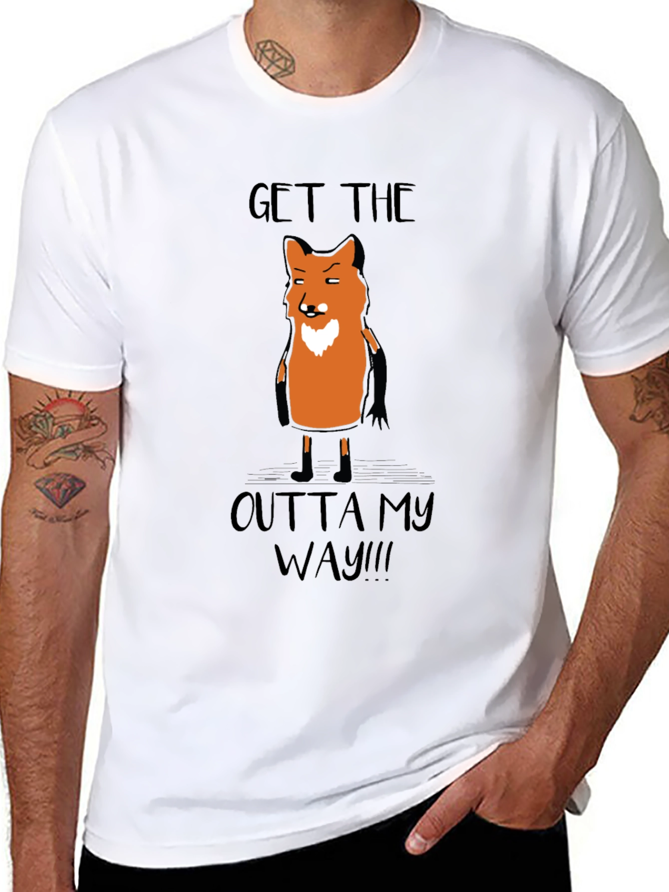 Get the Outta My Way Fox Graphic T-Shirt