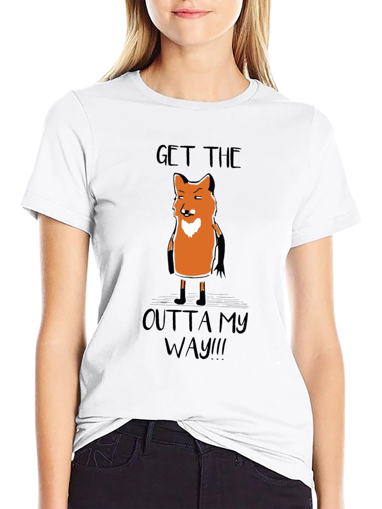 Get the Outta My Way Fox Graphic T-Shirt
