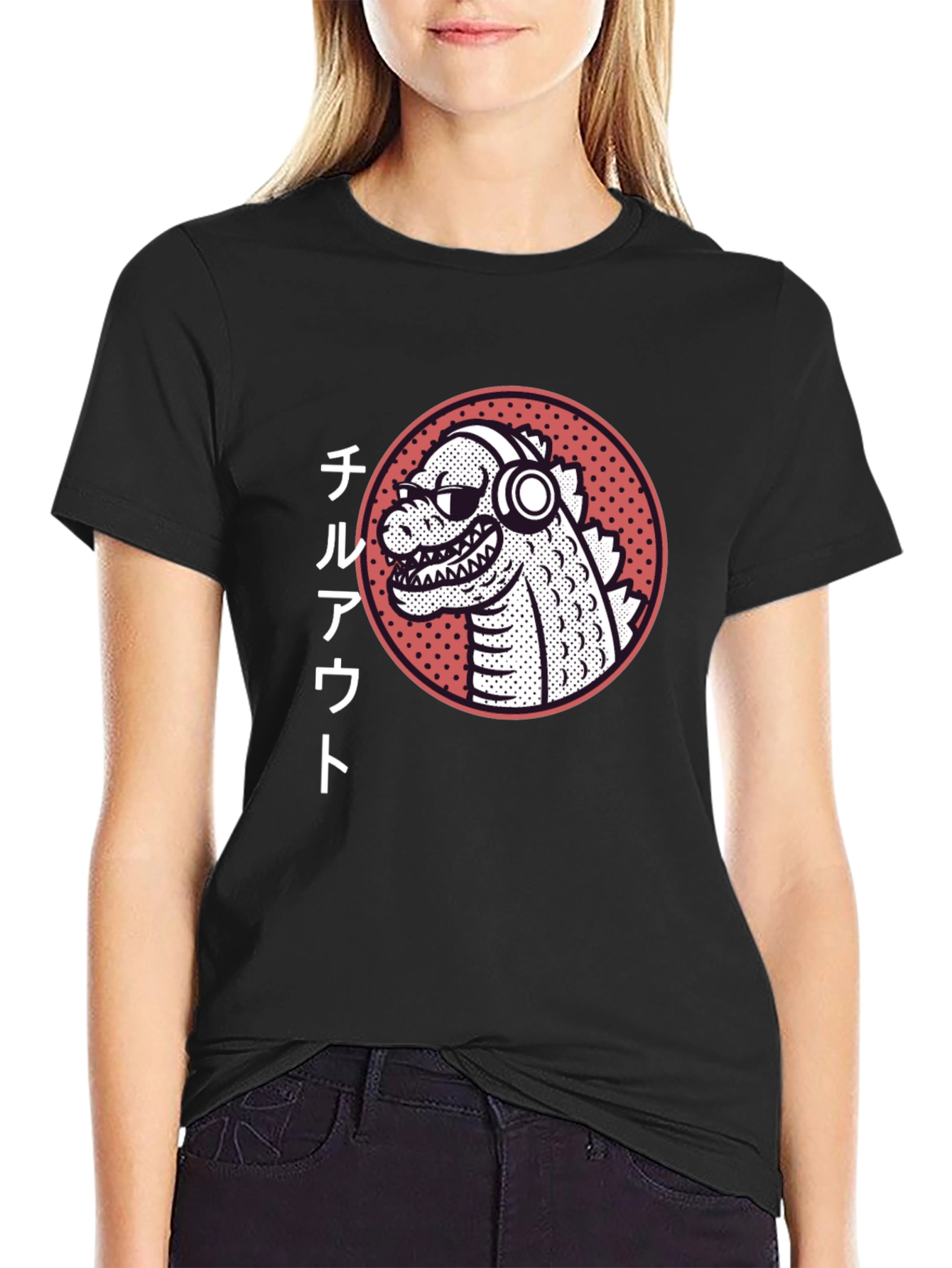 Chill Out Godzilla Graphic Tee - Black