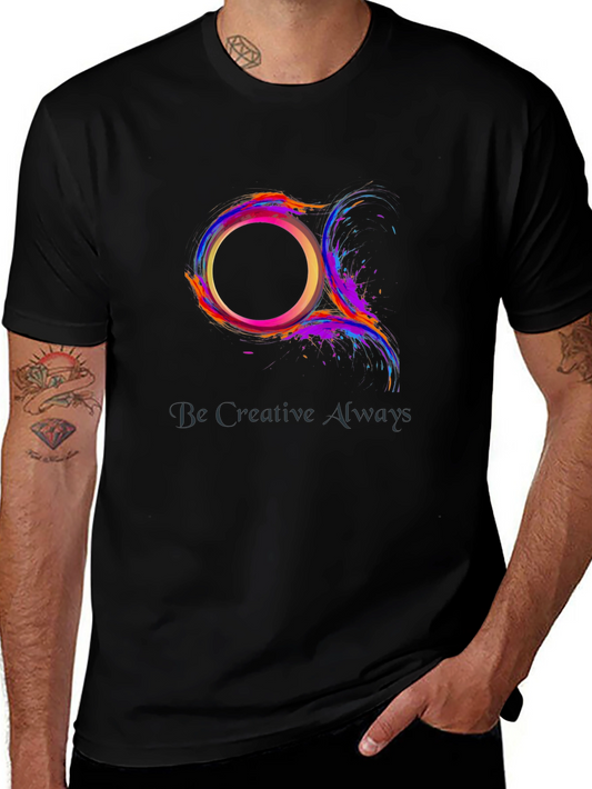Abstract Circle Graphic Tee - Be Creative Always