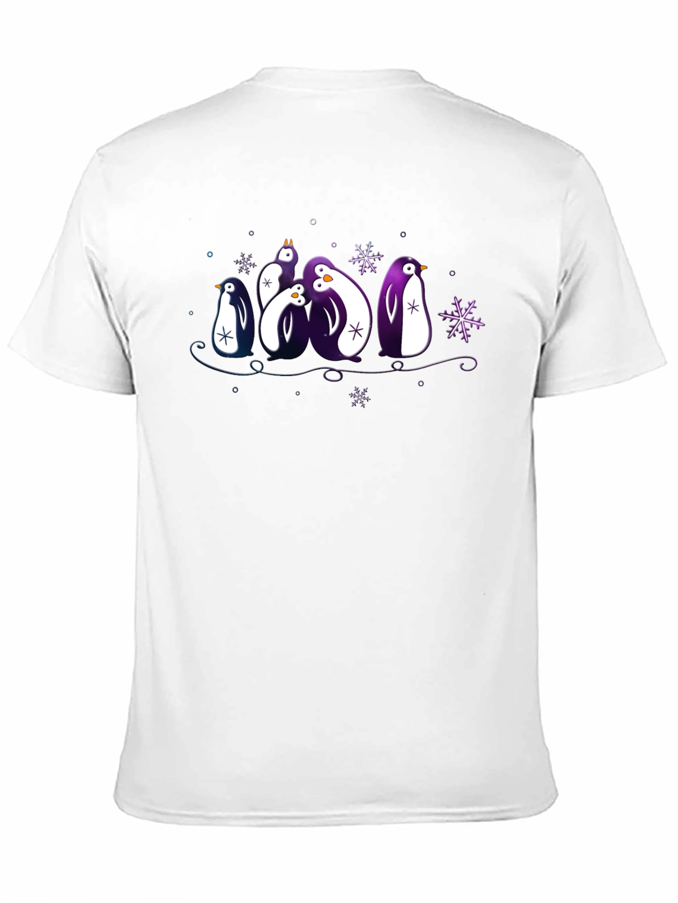 Penguin Family Graphic Tee - Winter Holiday Design