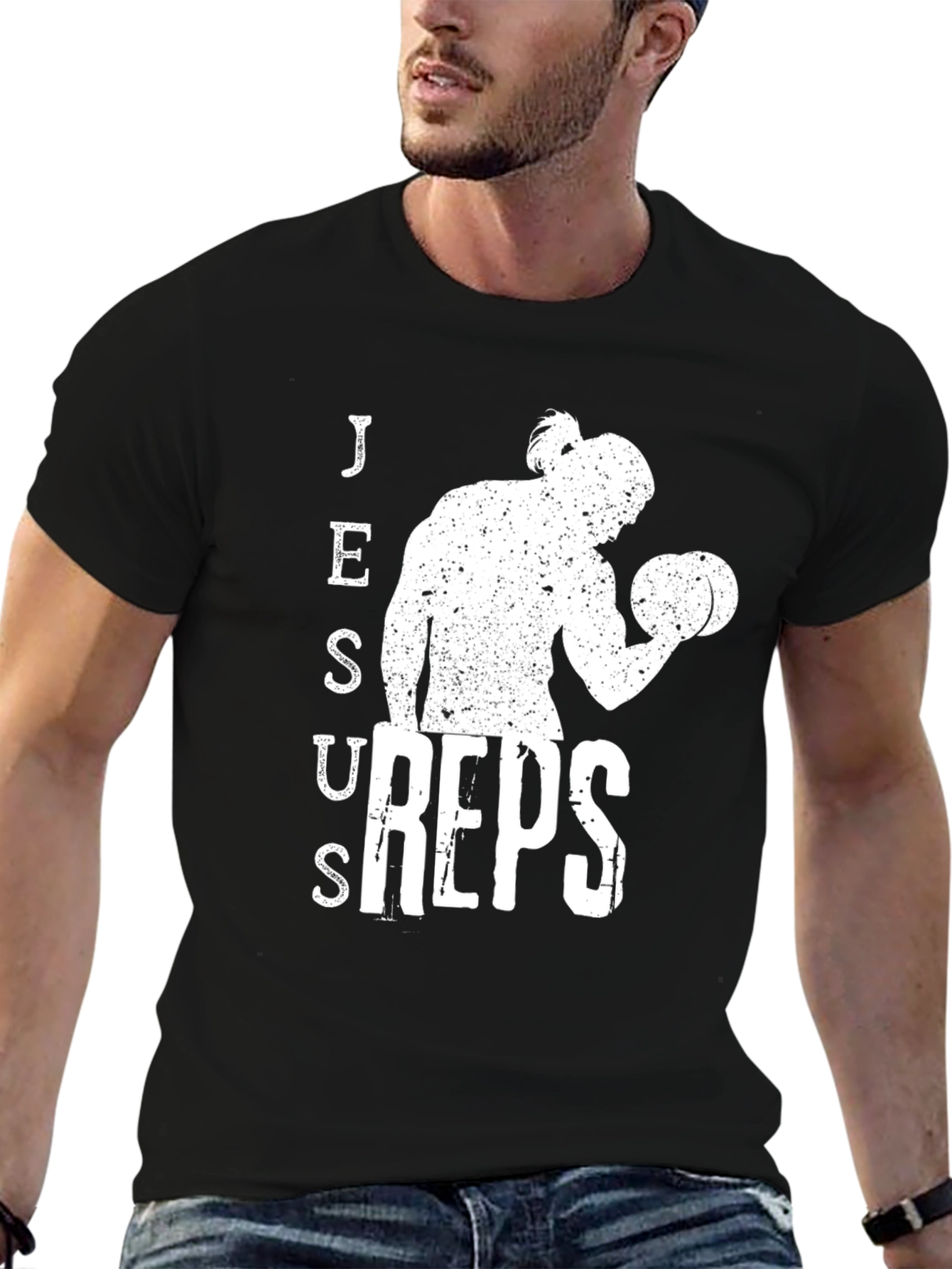 Jesus Reps T-Shirt - Faith & Fitness Tee