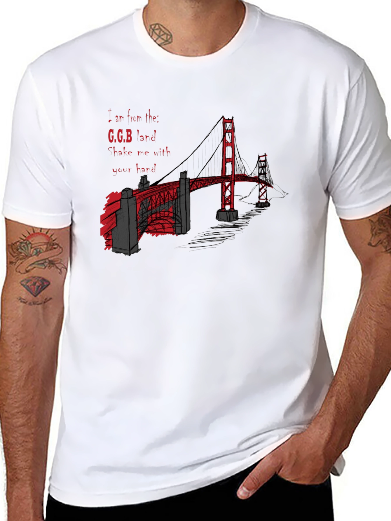 Golden Gate Bridge Graphic Tee - Black