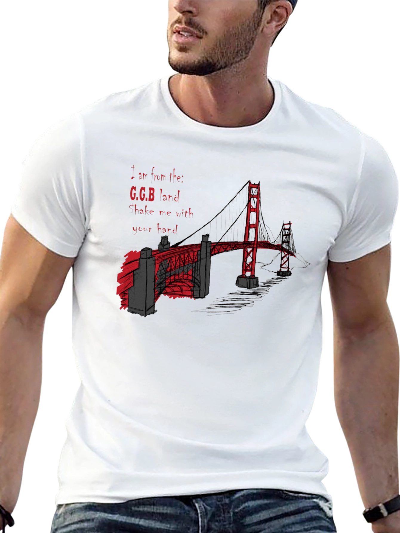 Golden Gate Bridge Graphic Tee - Black