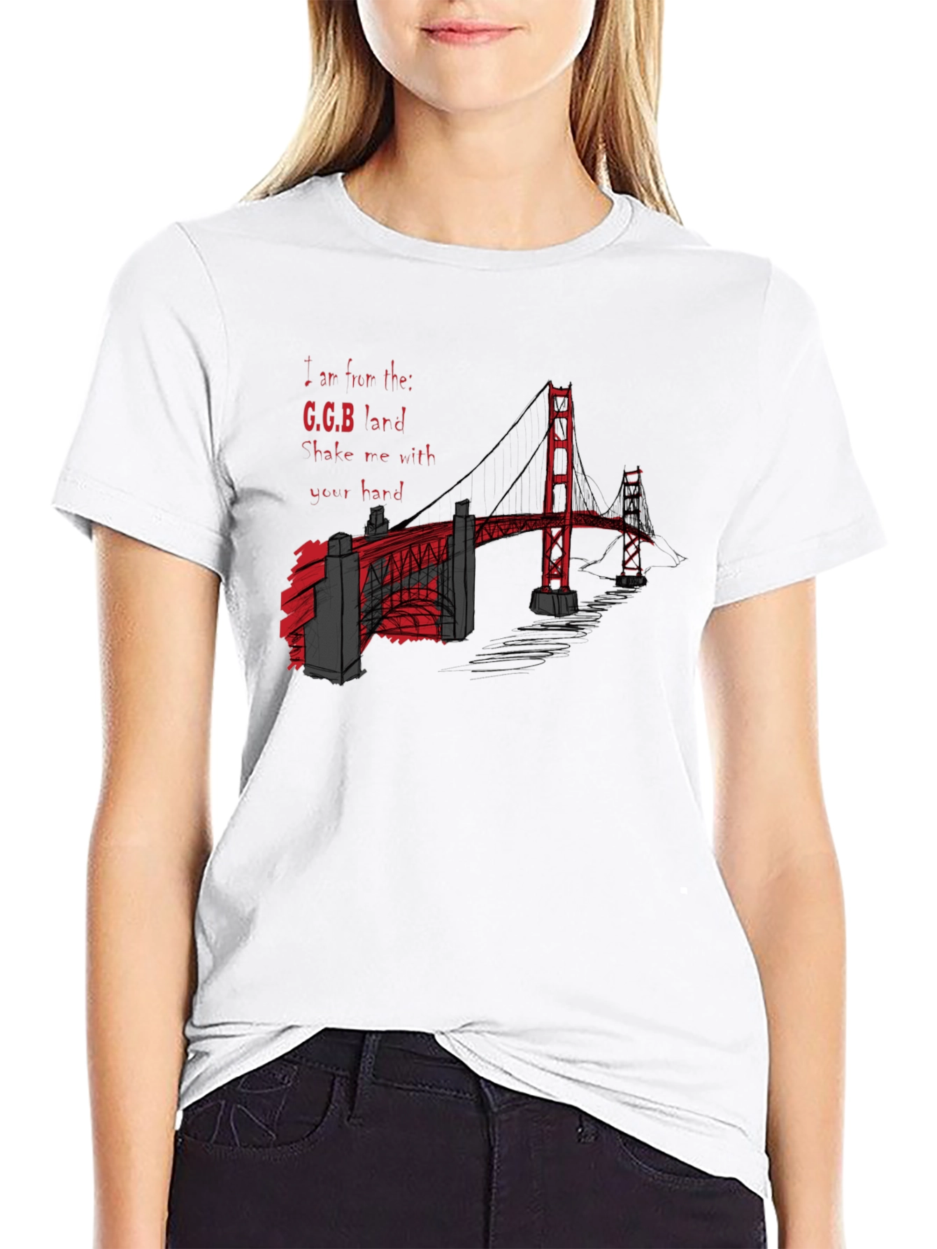 Golden Gate Bridge Graphic Tee - Black