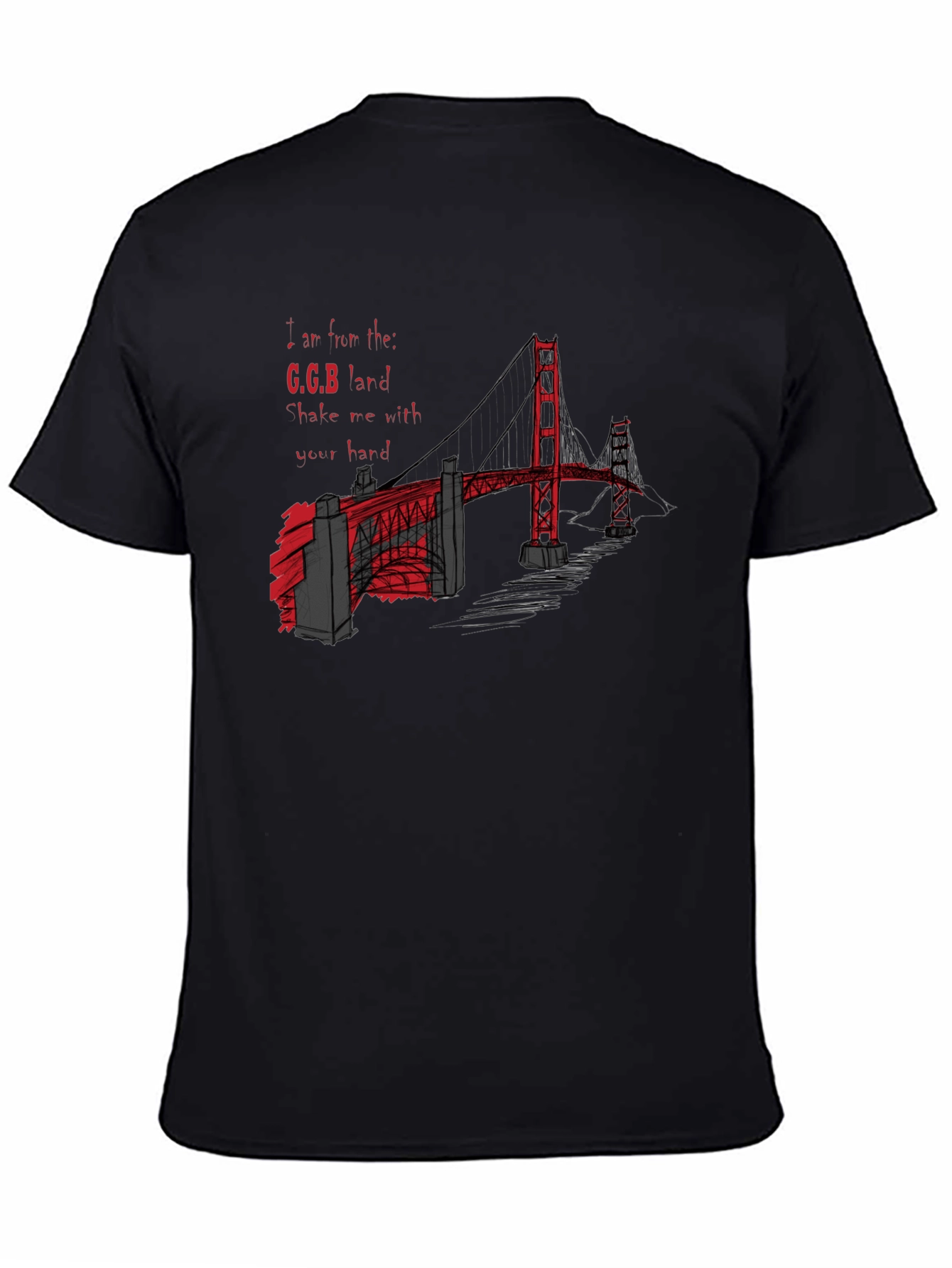 Golden Gate Bridge Graphic Tee - Black