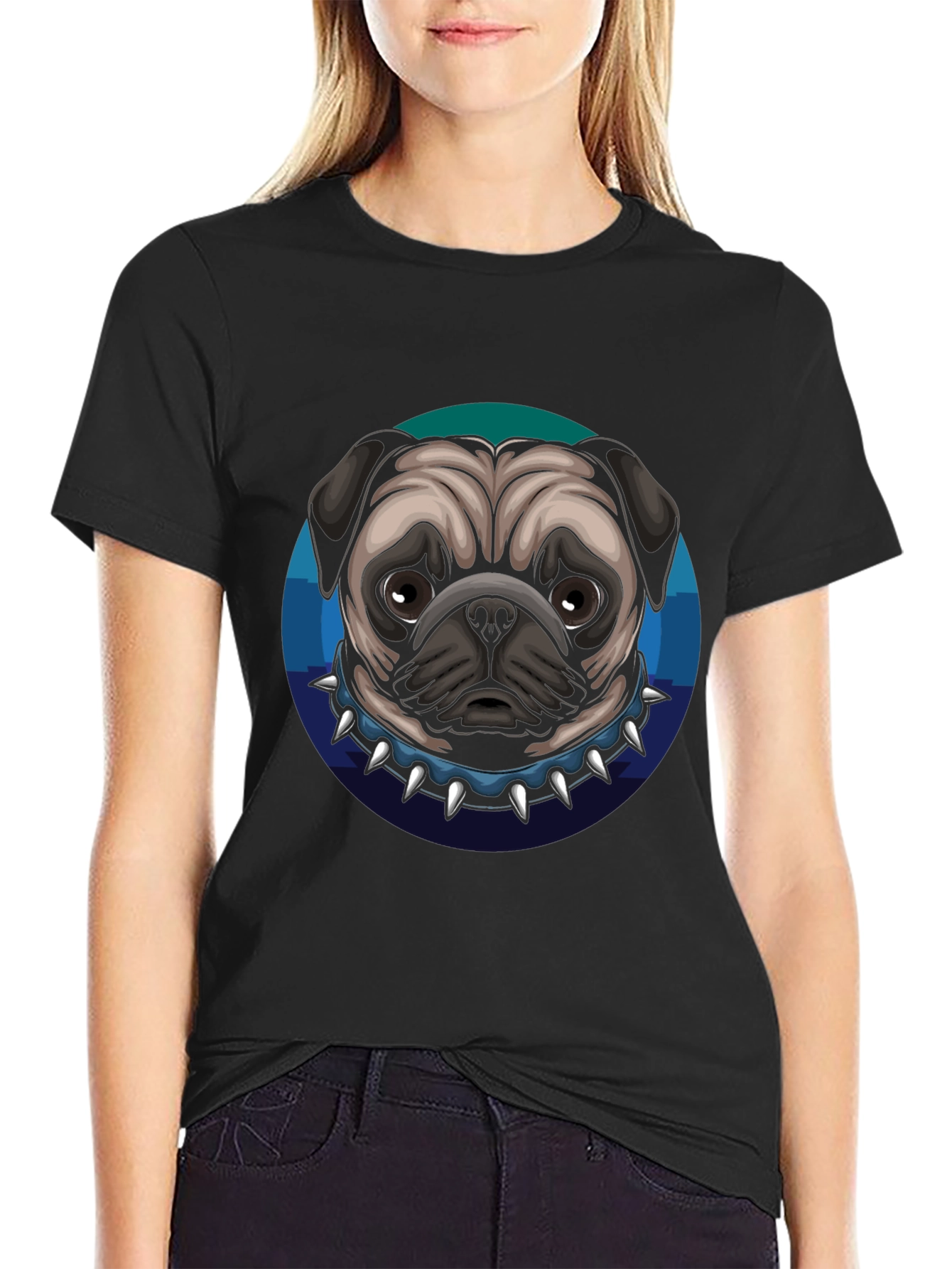 Cool Pug Dog Graphic T-Shirt