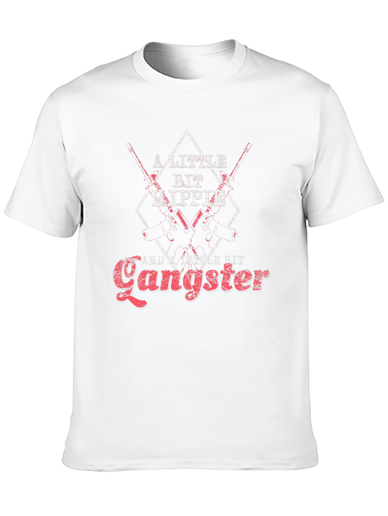 A Little Bit Hippie & Gangster Black T-Shirt