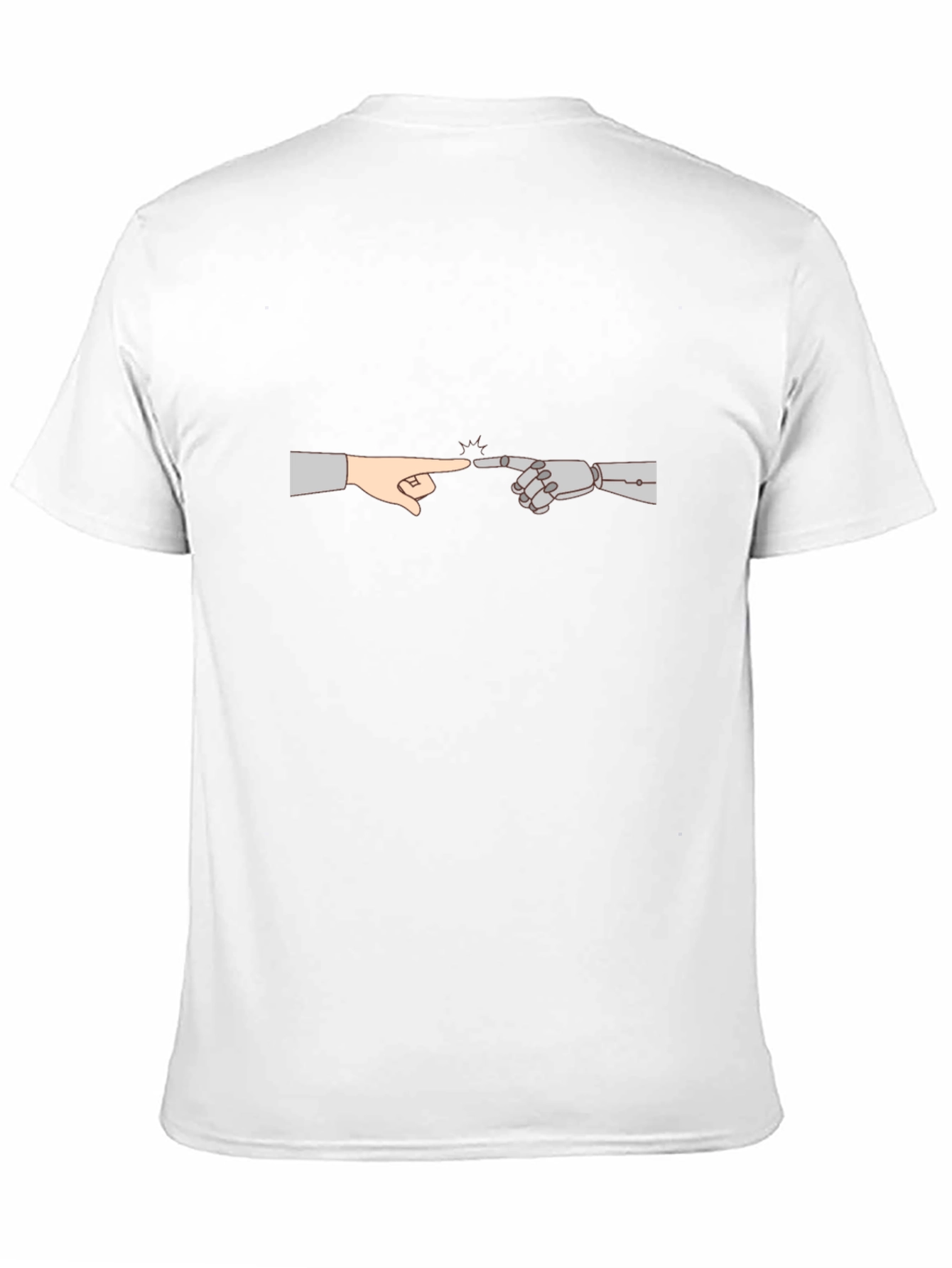 Human & Robot Touch T-Shirt - Creation Parody