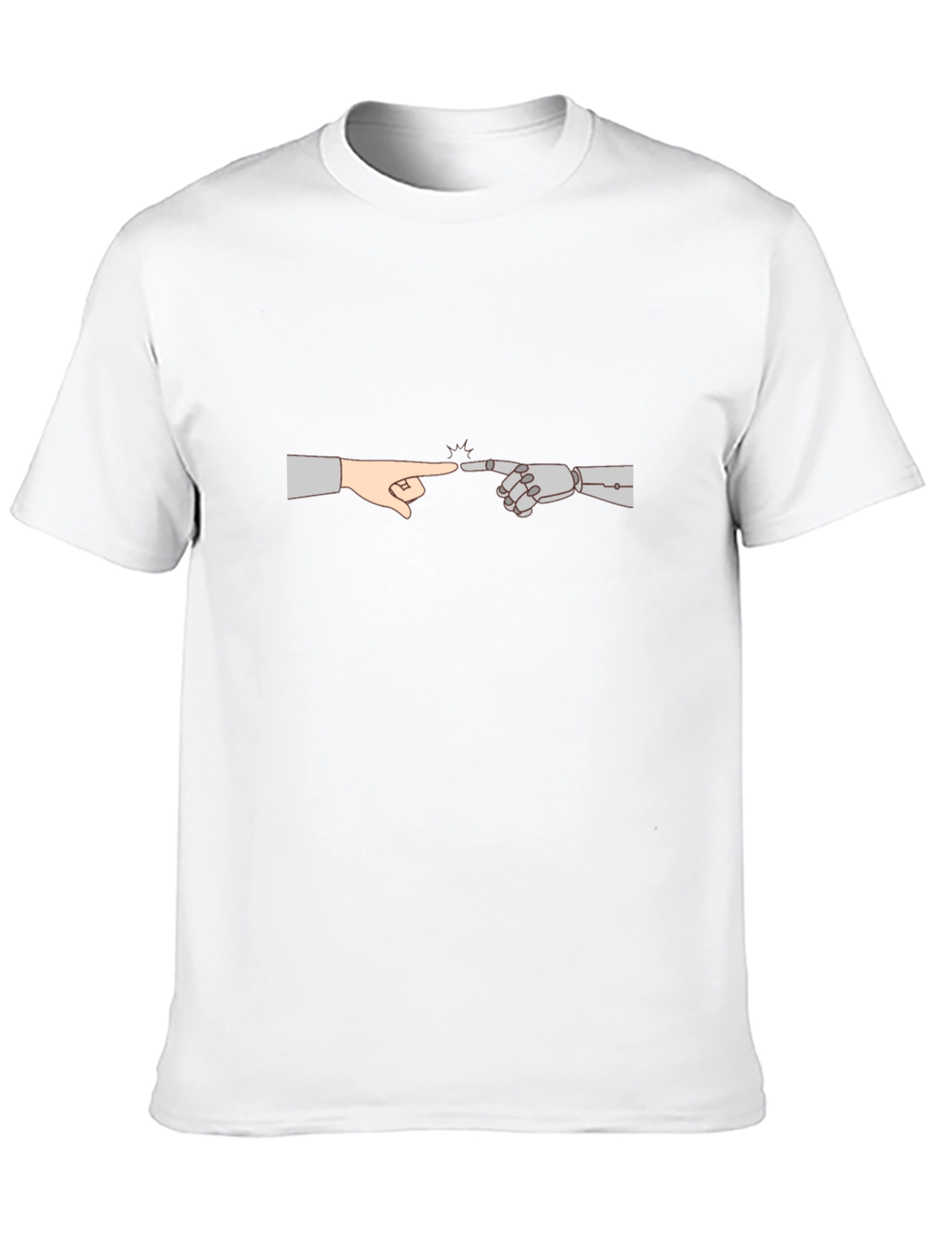Human & Robot Touch T-Shirt - Creation Parody