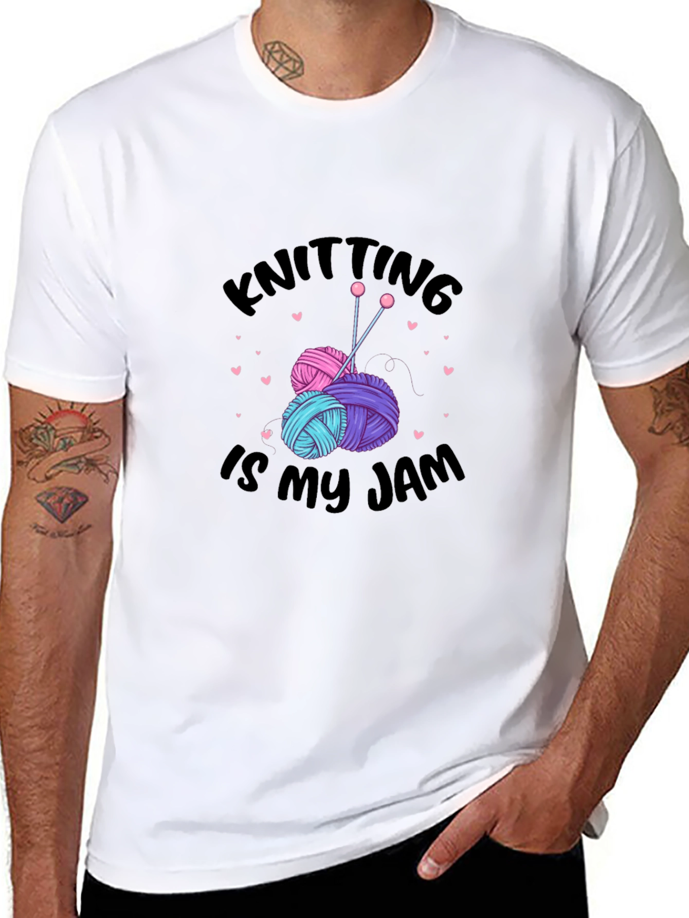 Knitting is my Jam Black T-Shirt