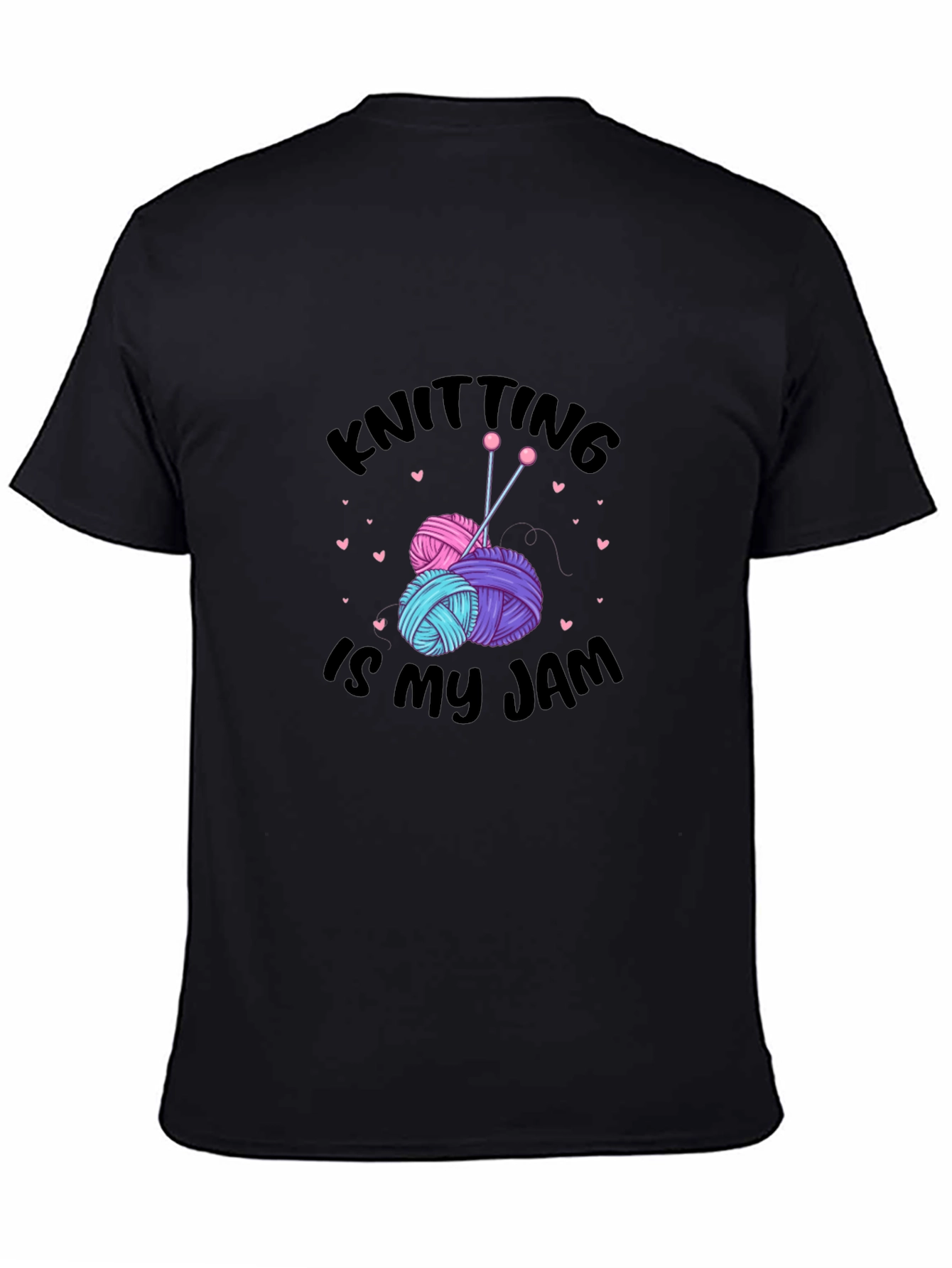 Knitting is my Jam Black T-Shirt