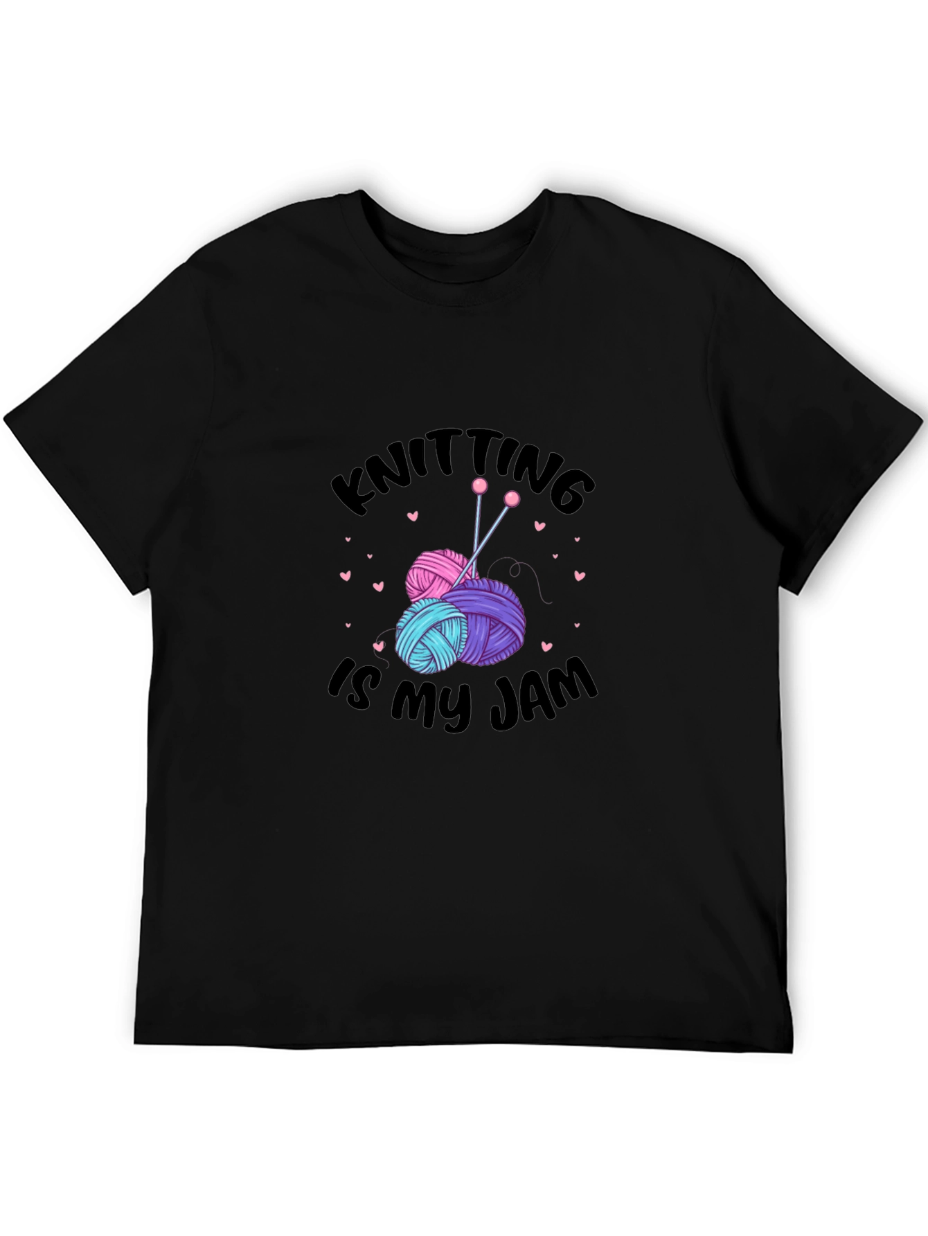 Knitting is my Jam Black T-Shirt