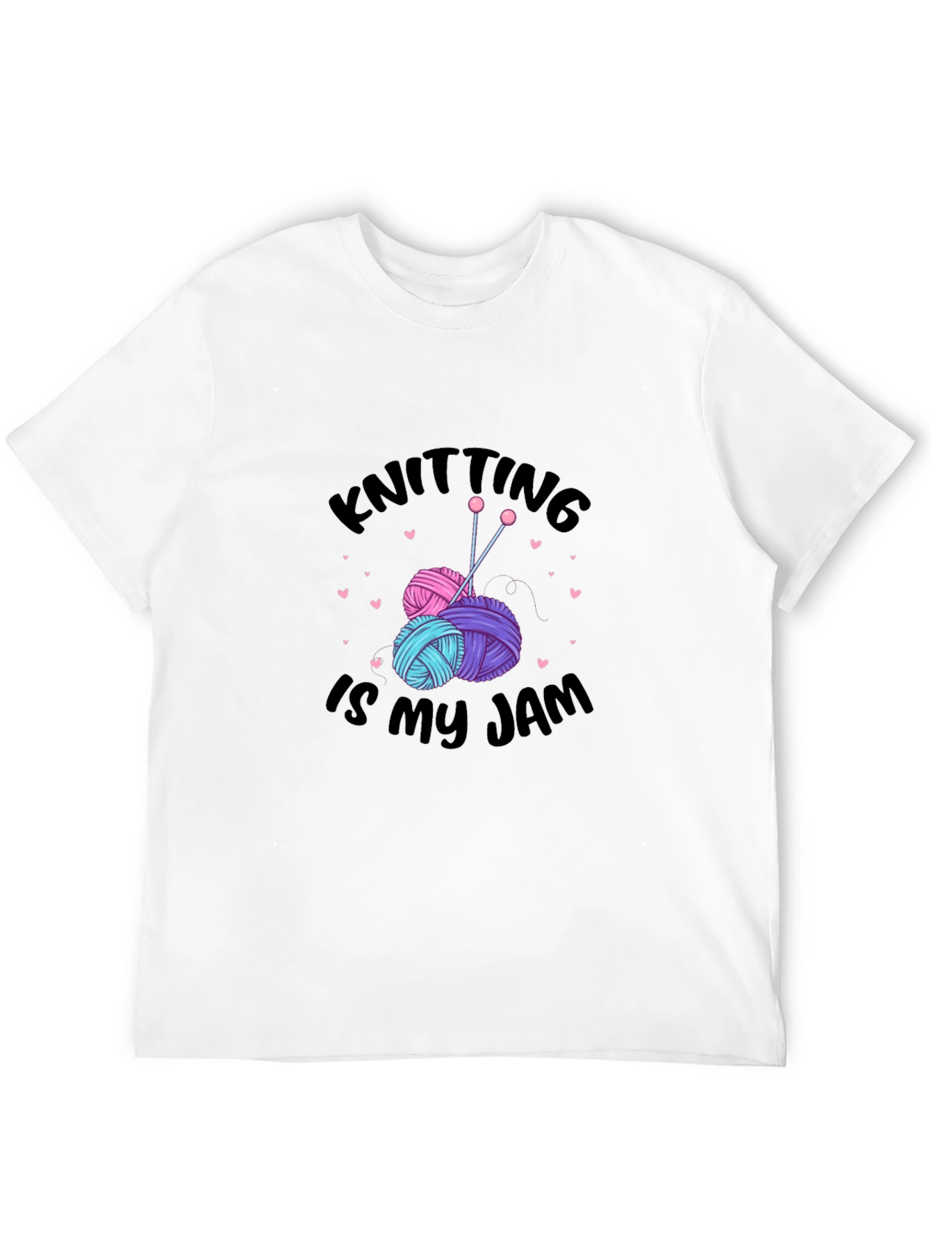 Knitting is my Jam Black T-Shirt
