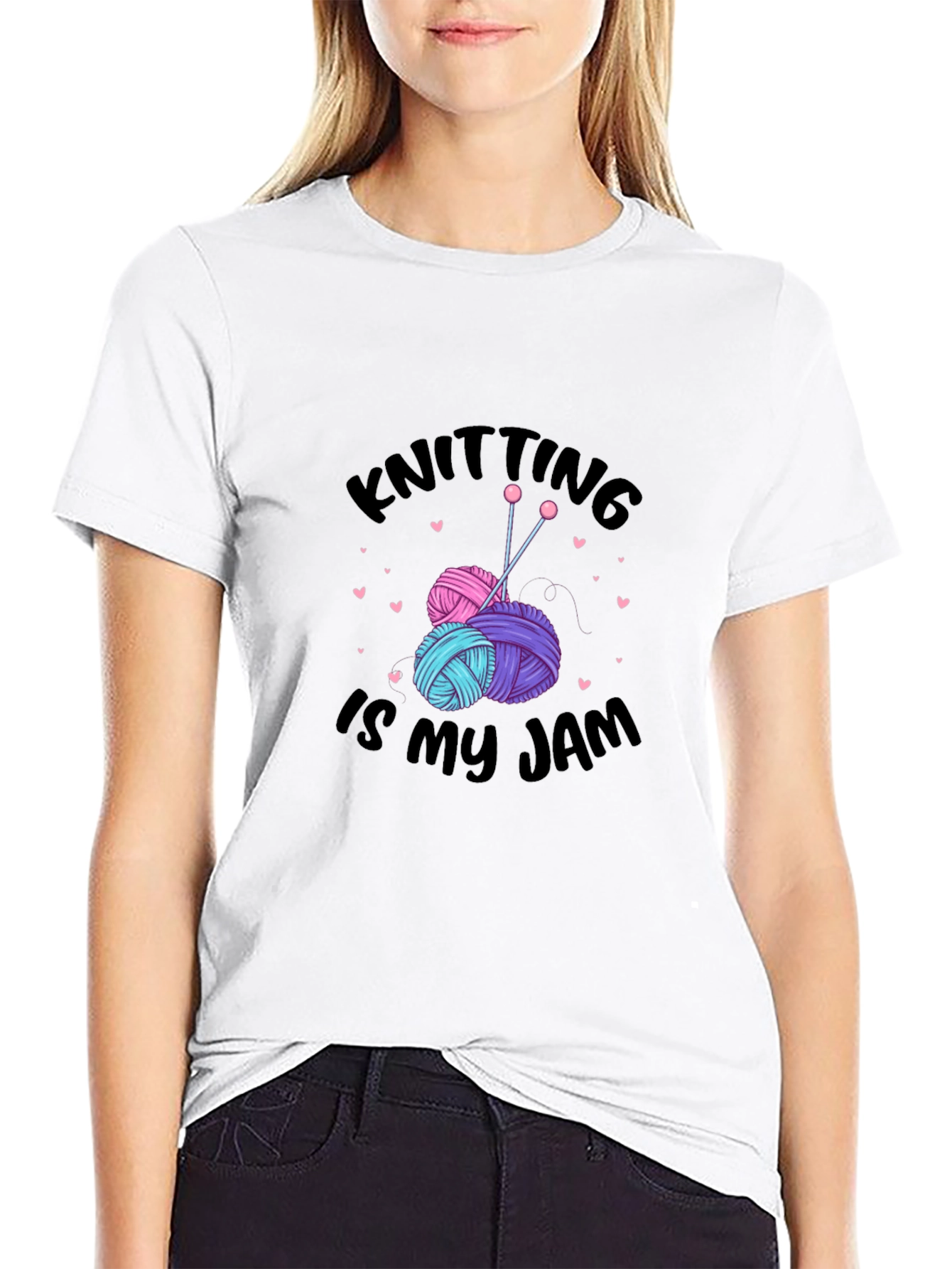 Knitting is my Jam Black T-Shirt