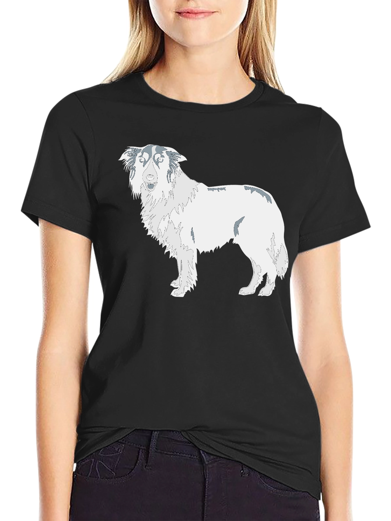 Dog Graphic Black T-Shirt
