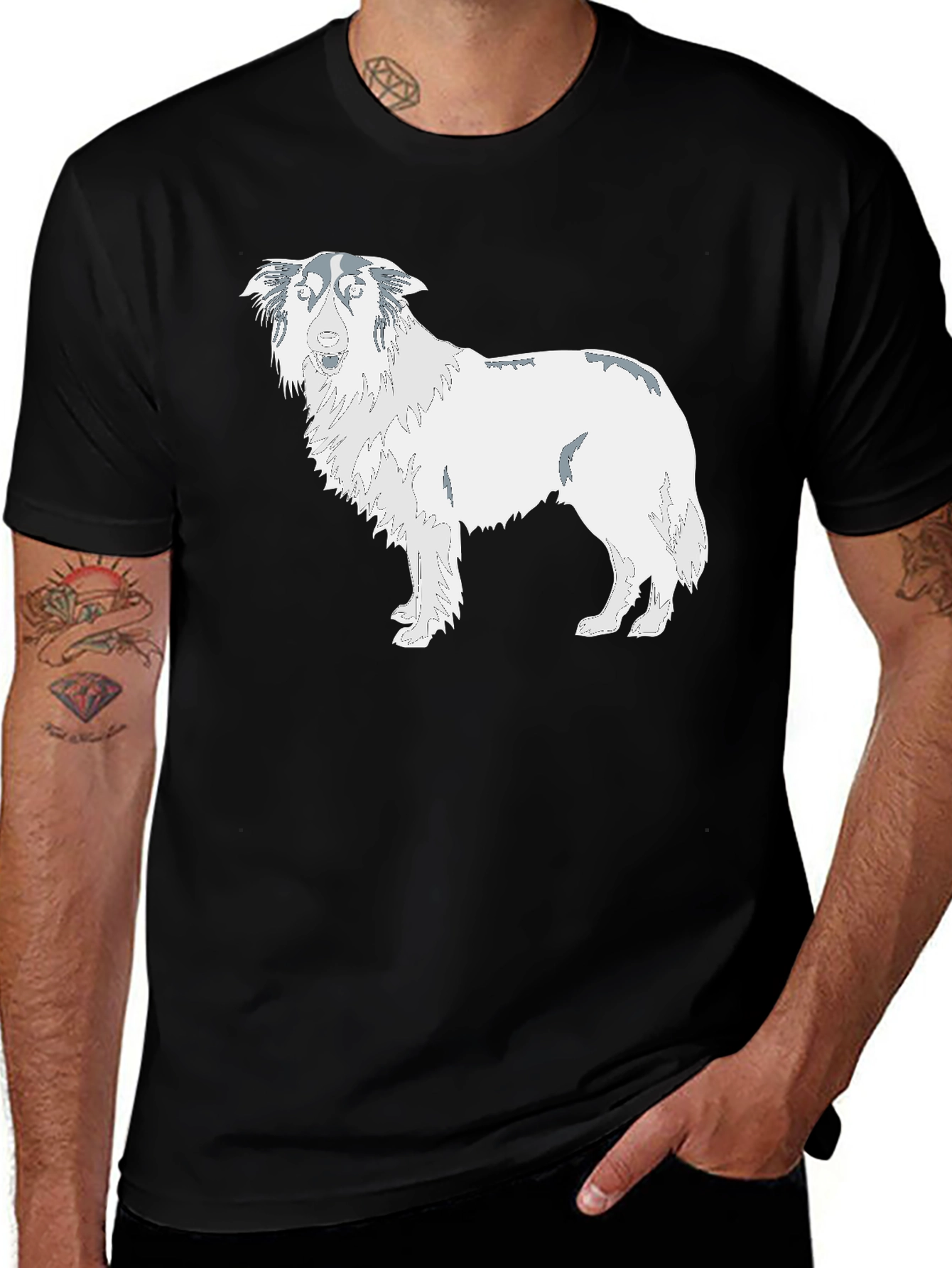 Dog Graphic Black T-Shirt