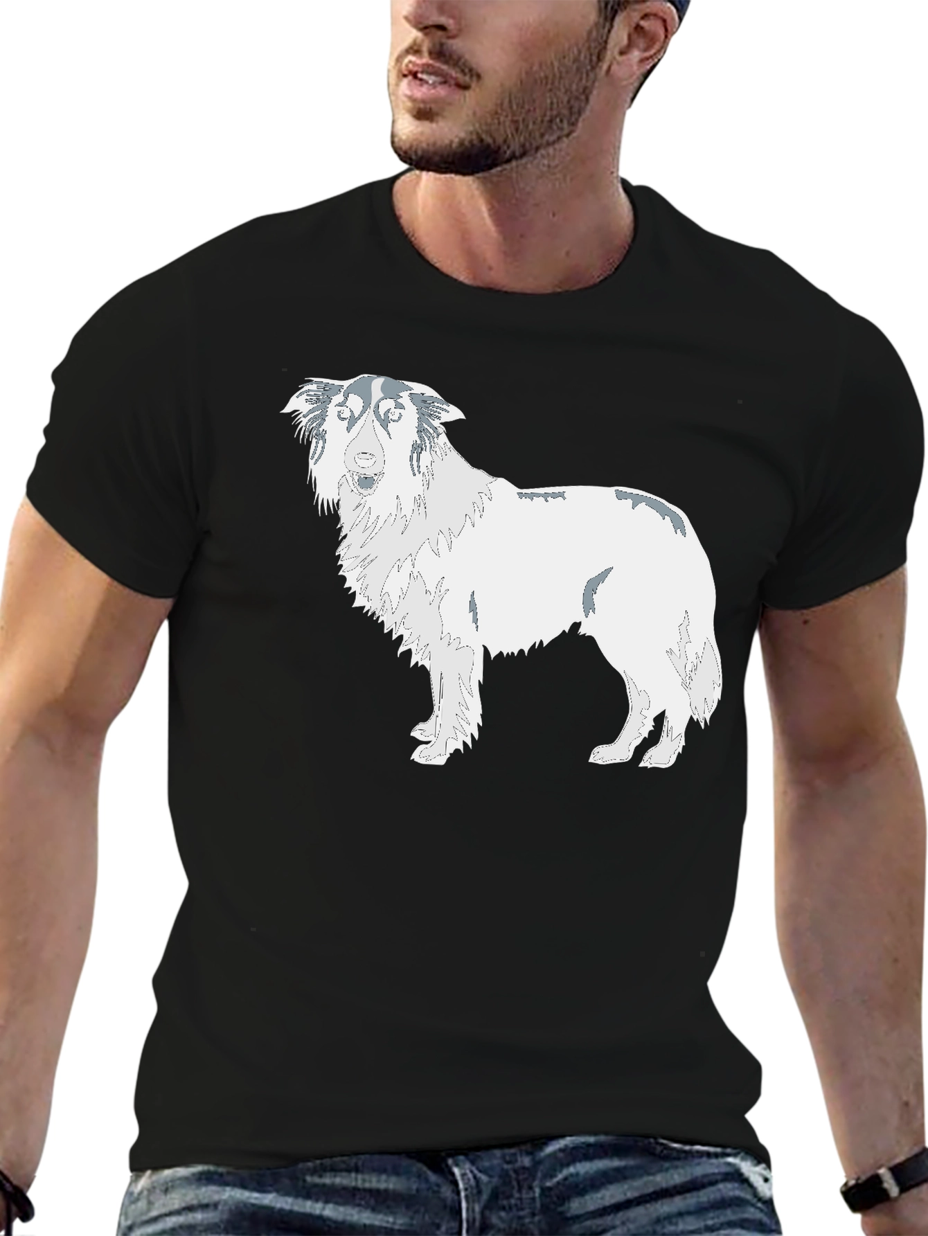 Dog Graphic Black T-Shirt