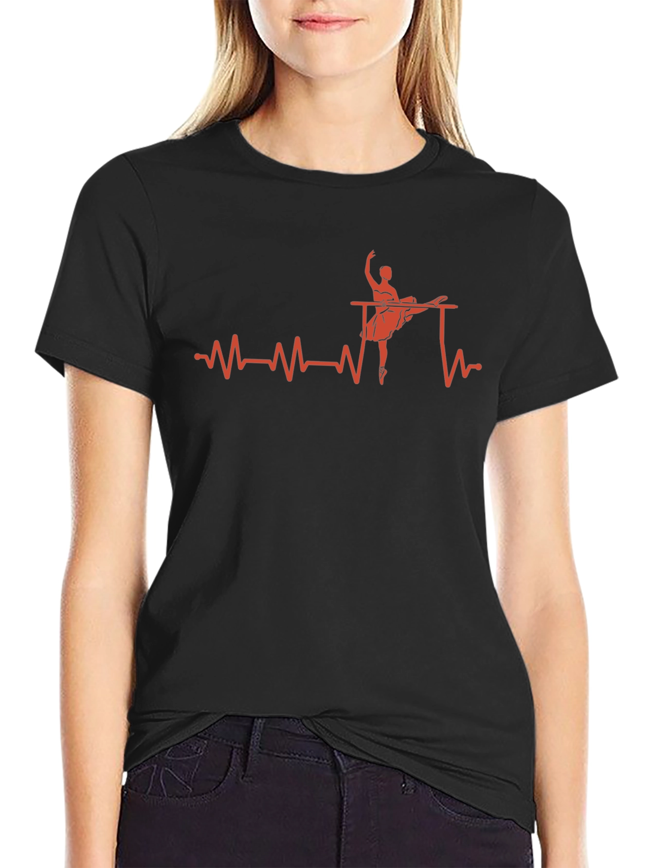 Ballet Heartbeat Graphic Tee - Dance Lovers Shirt