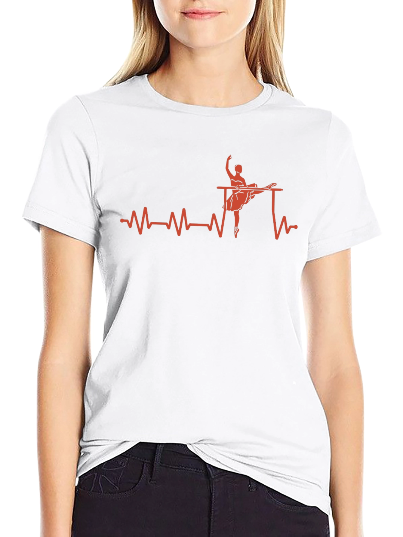 Ballet Heartbeat Graphic Tee - Dance Lovers Shirt