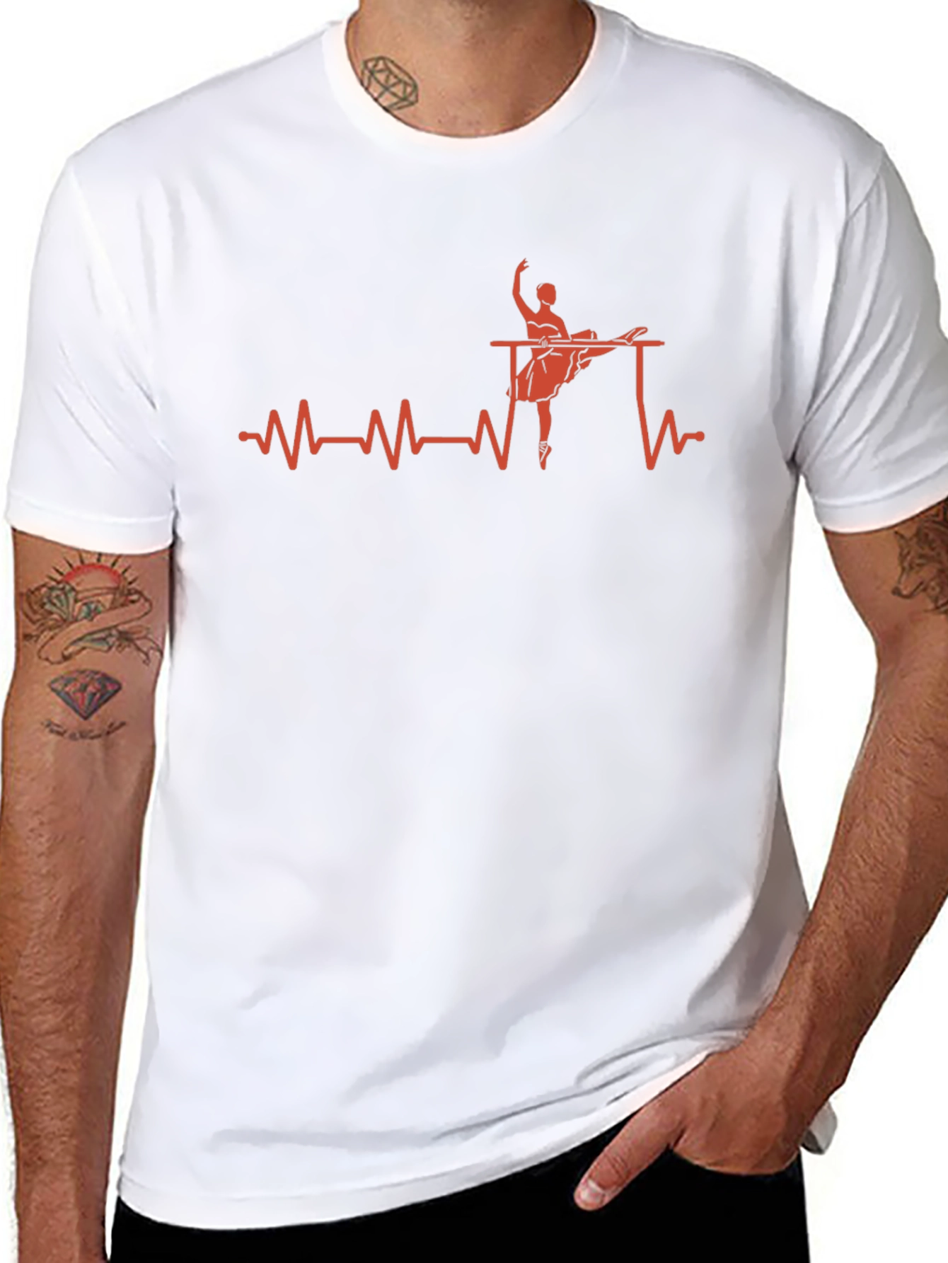 Ballet Heartbeat Graphic Tee - Dance Lovers Shirt
